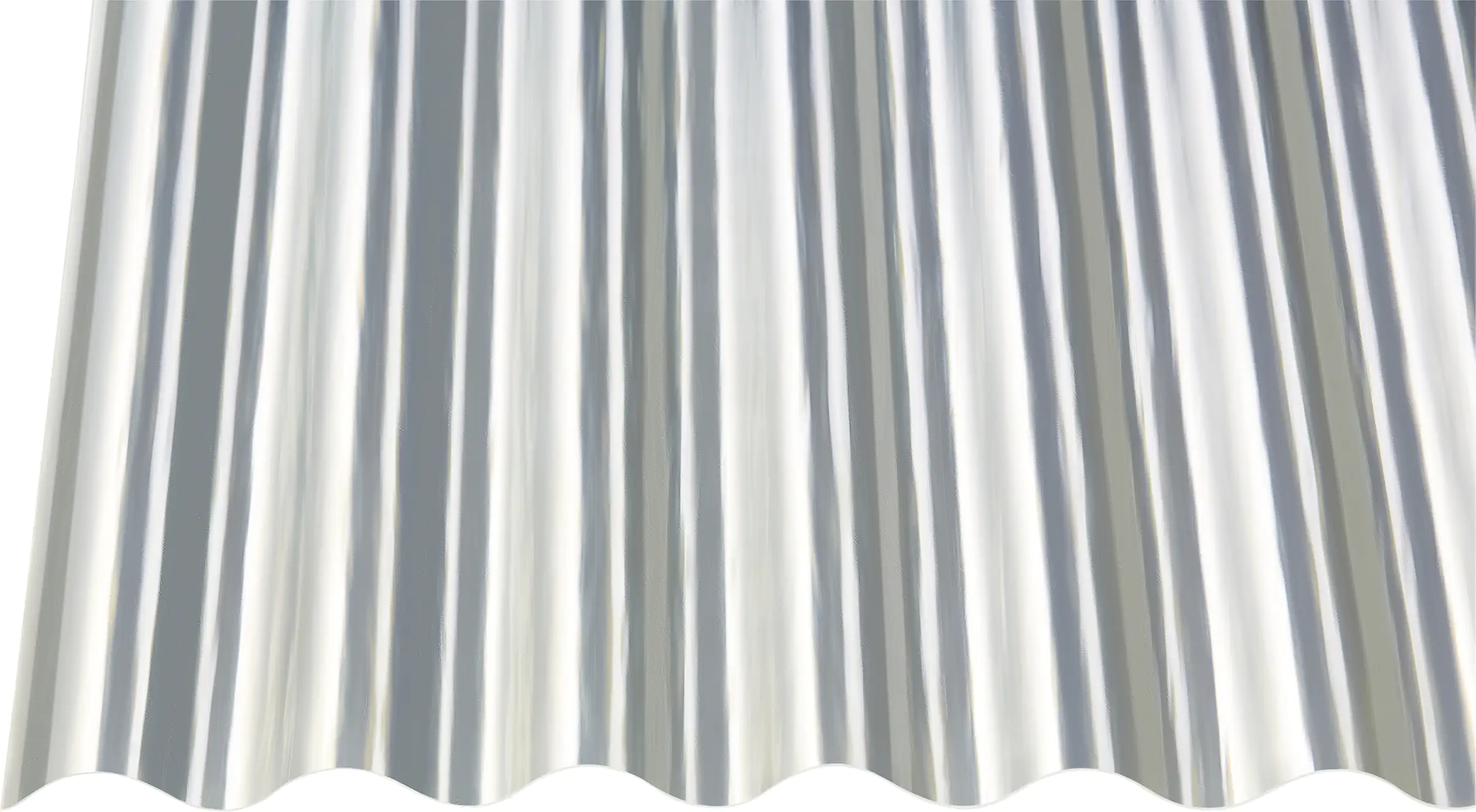 Gutta Polyester-Wellplatte Sinus 76/18 200 x 90 cm 0,8 mm natur