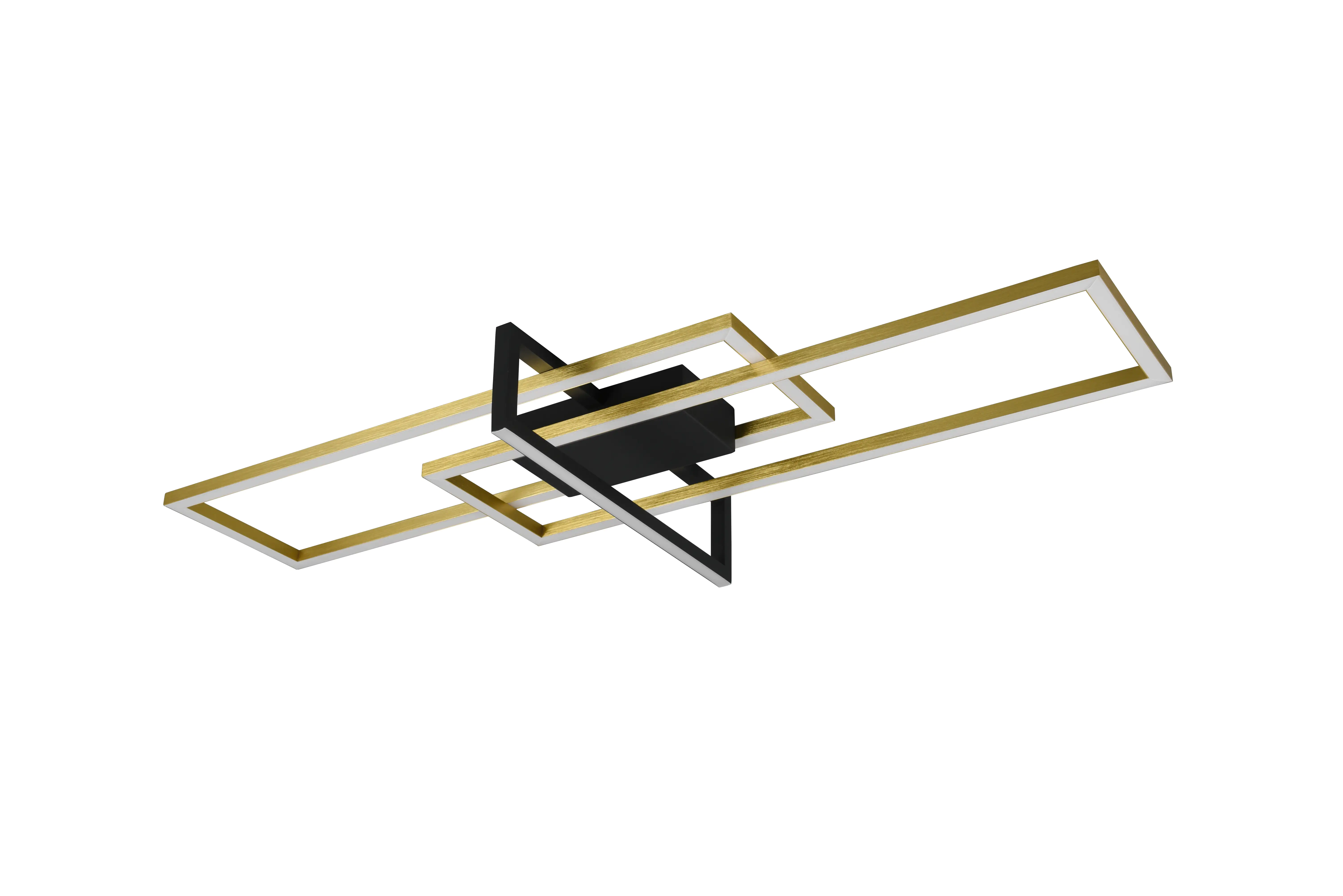 Trio LED Deckenleuchte Salinas schwarz, gold, Switch Dimmer