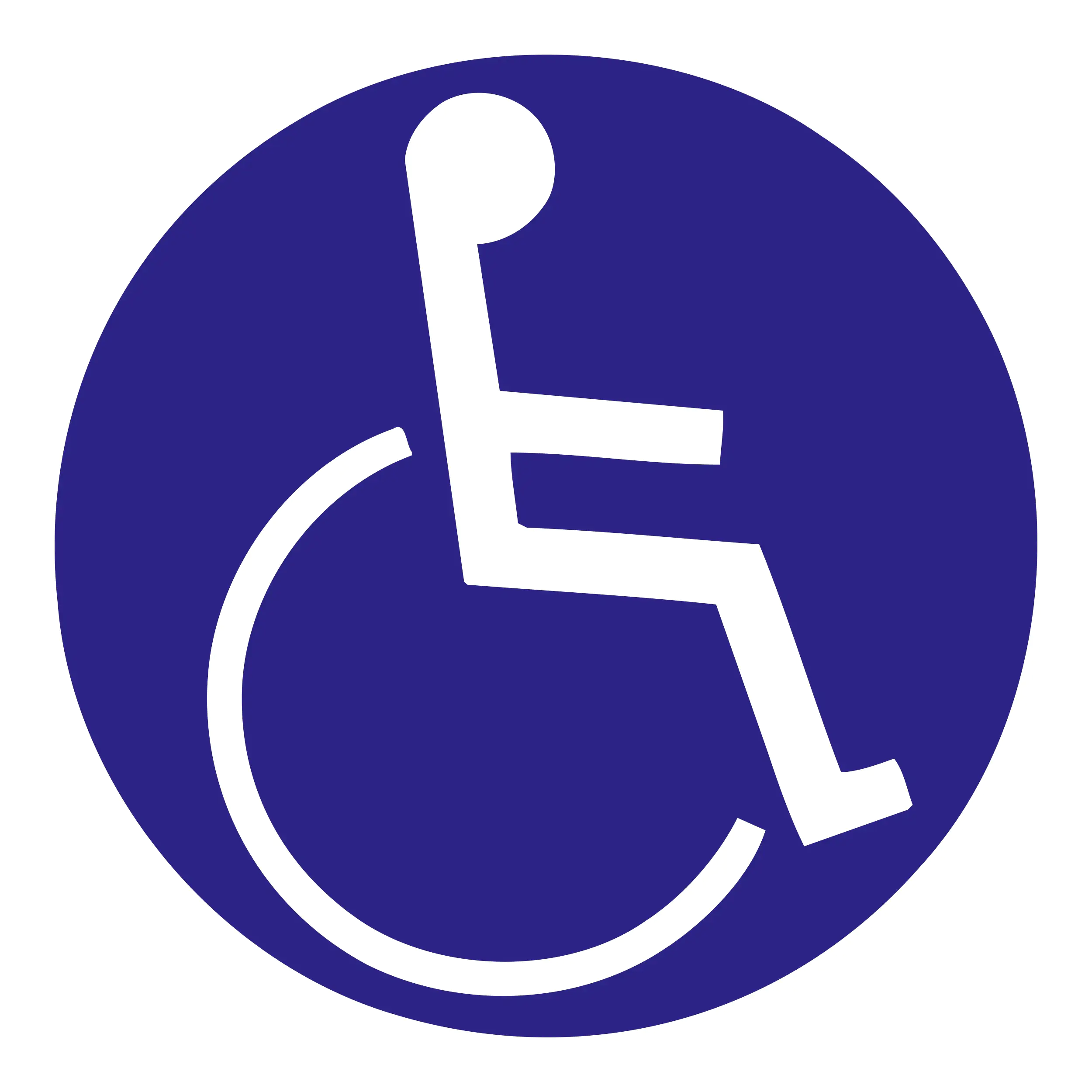 Hermann Schütz Aufkleber Behinderten-Symbol blau Ø 120mm