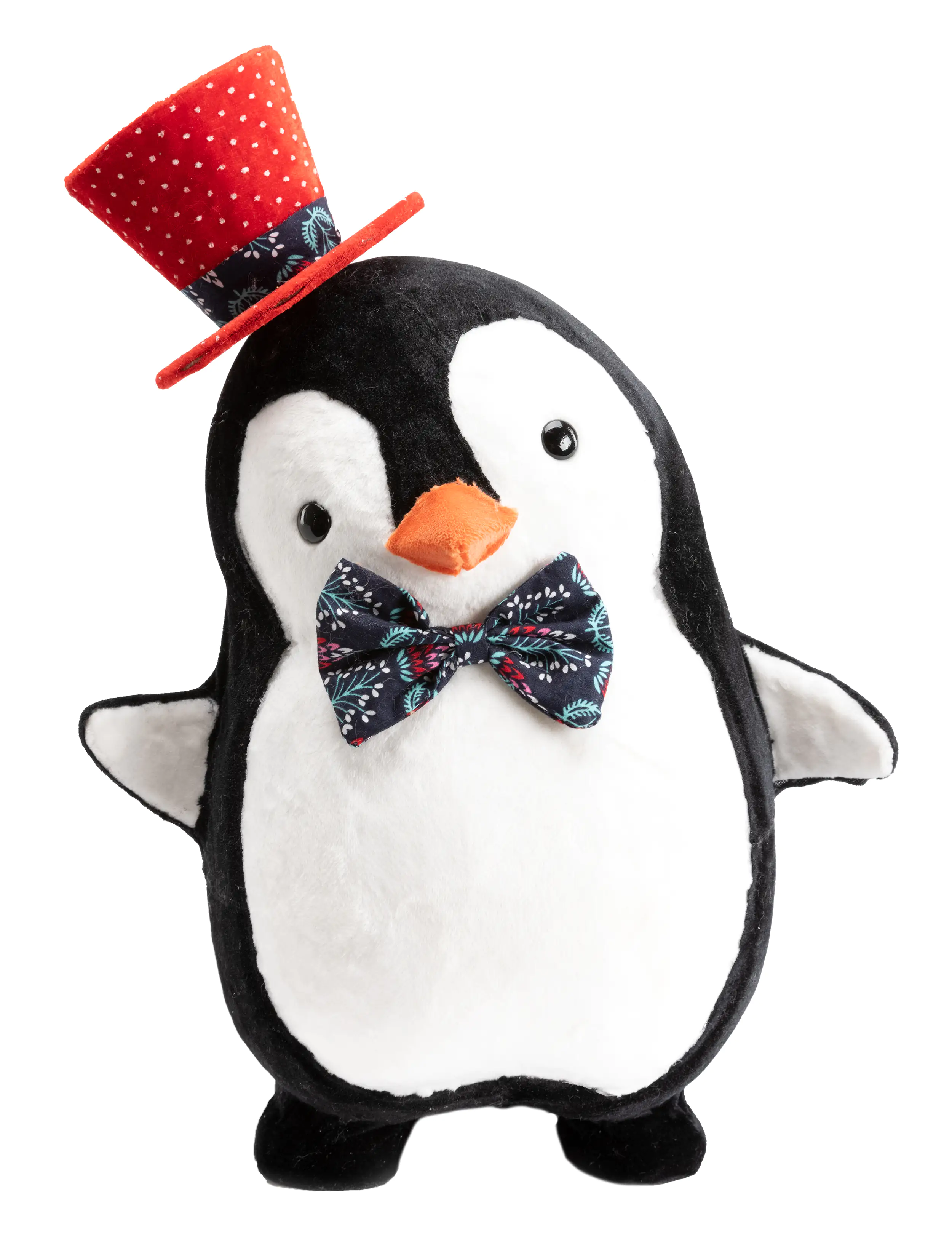 TrendLine Dekofigur Pinguin mit Zylinder 37 x 23 cm schwarz-weiß