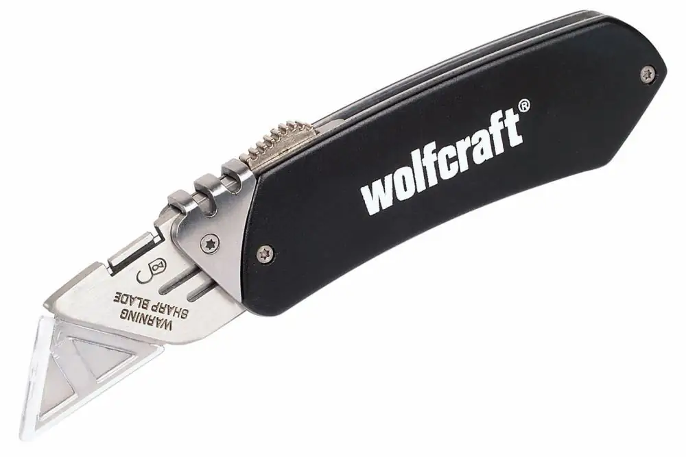 Wolfcraft Alu-Freizeitmesser mit Gürtelclip