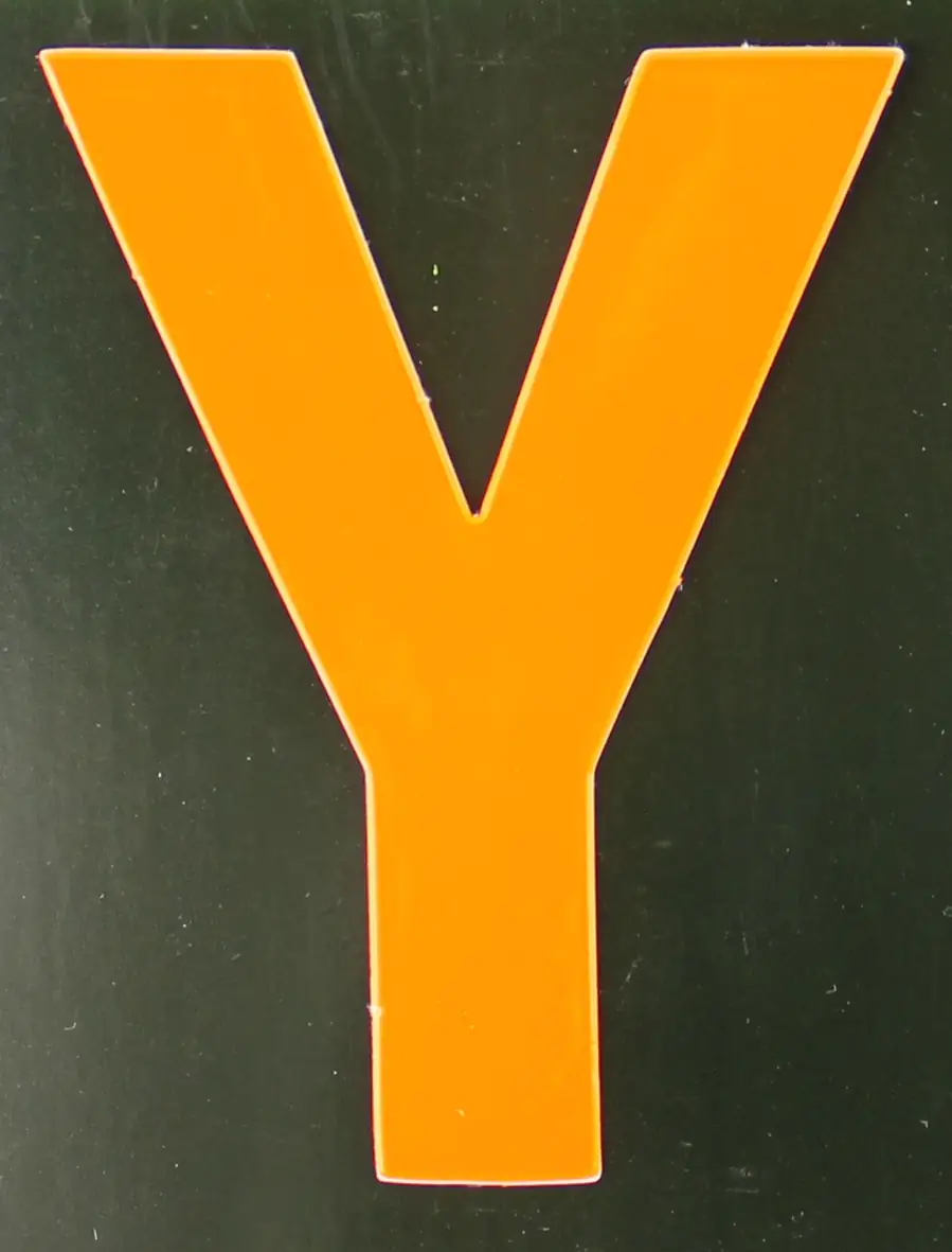 Conacord Reflektierender Klebebuchstabe "Y" orange
