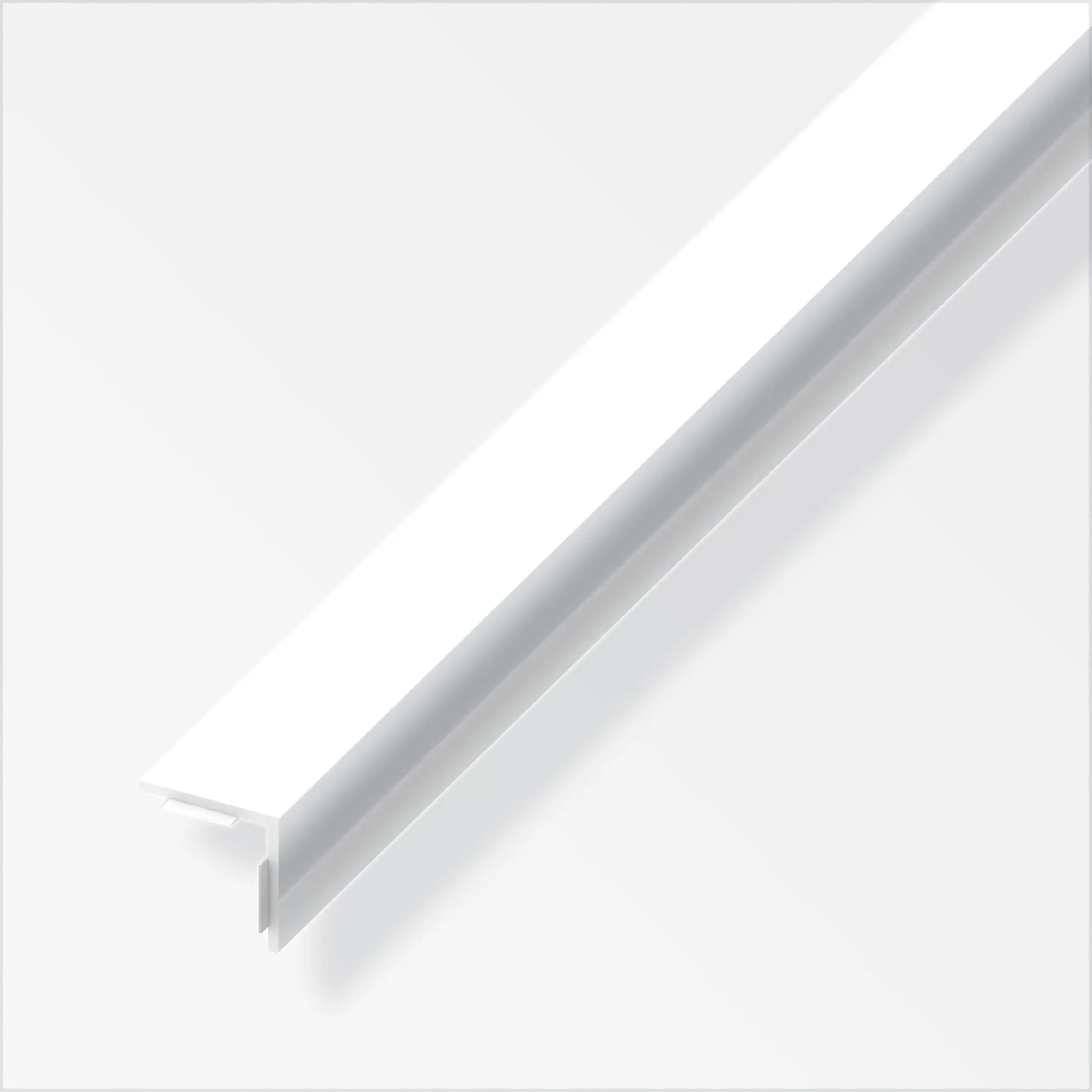alfer Winkel 2.5 m, 20 x 20 mm PVC (Kunststoff) glatt weiss glänzend