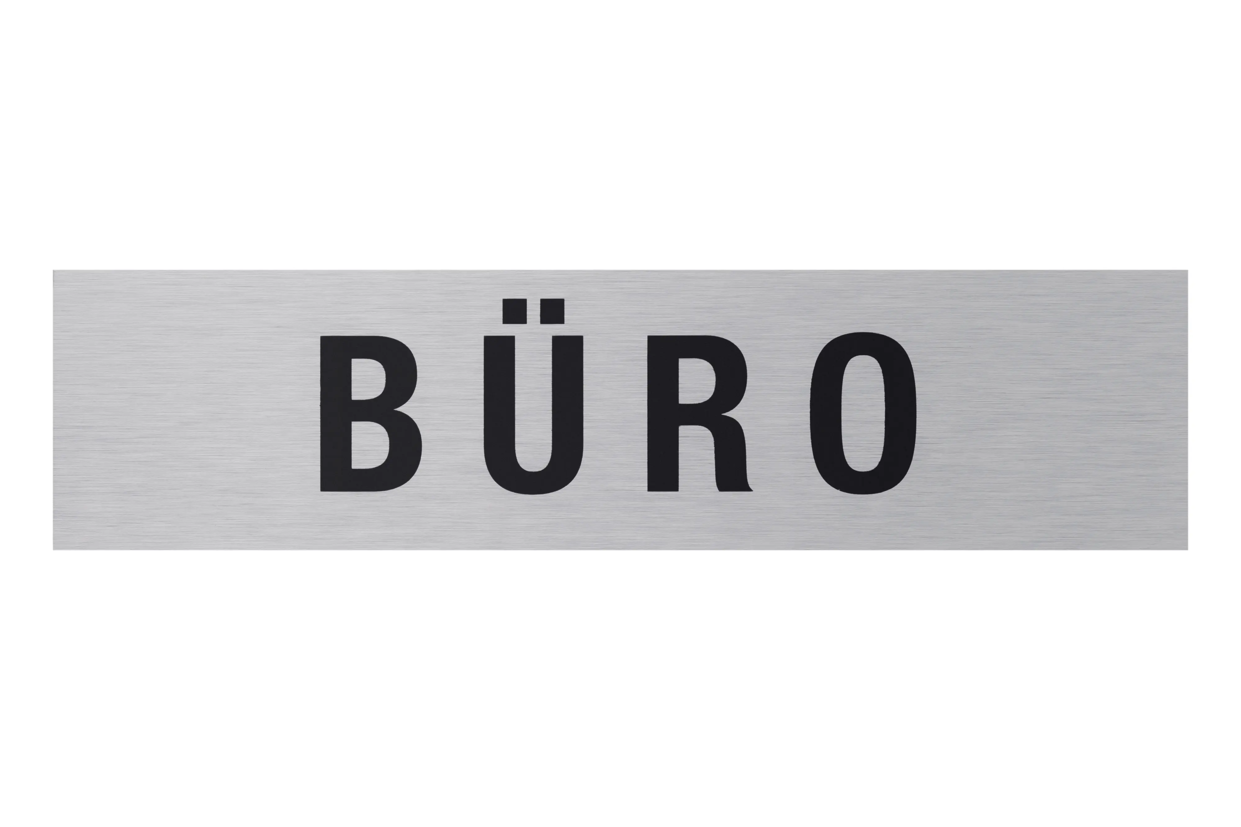 Conmetall Aufkleber Büro Aluminium 16 x 4 cm edelstahl-optik