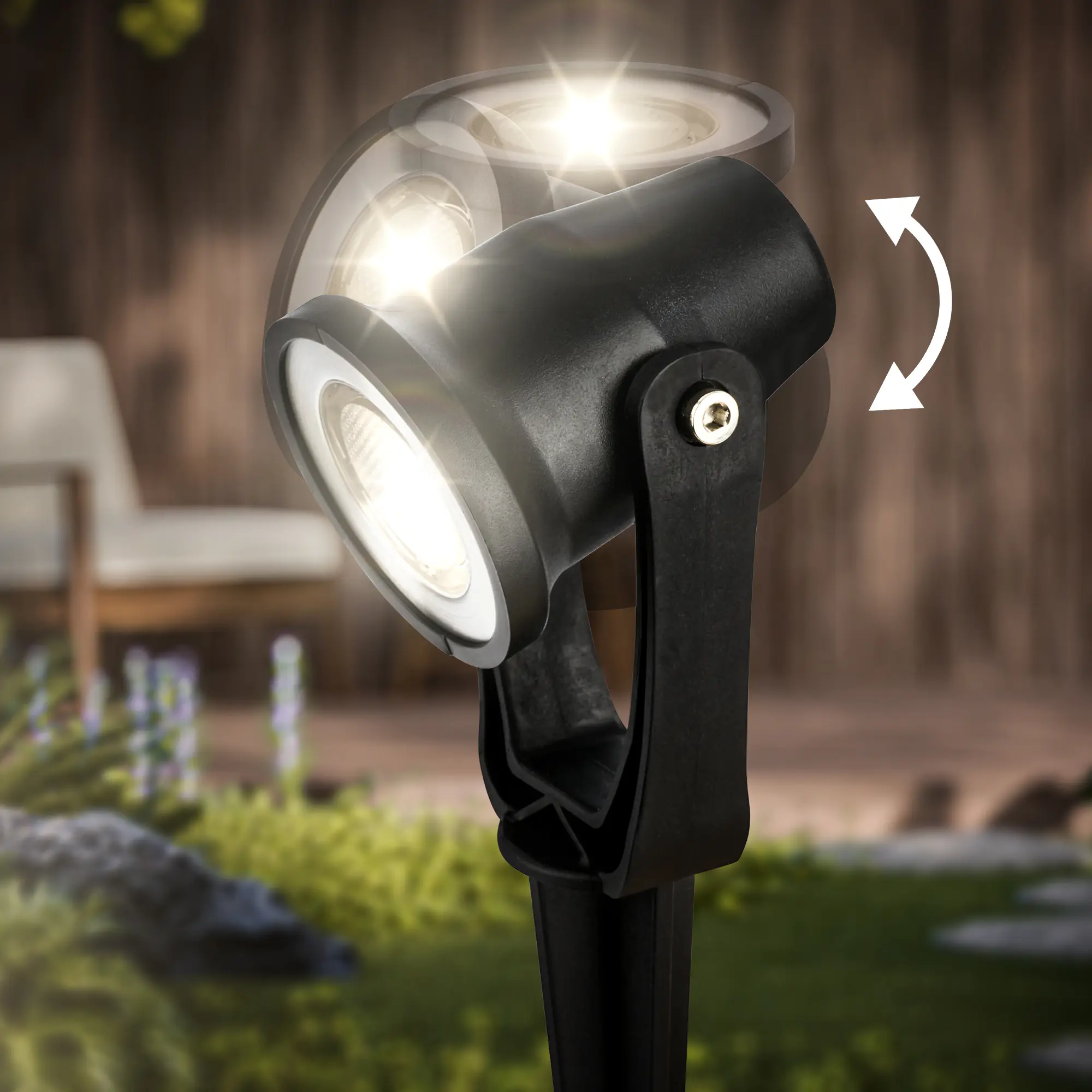 Briloner LED Wegeleuchte Lilis Connect to Shine 3er Erweiterungsset 3x1W warmweiß