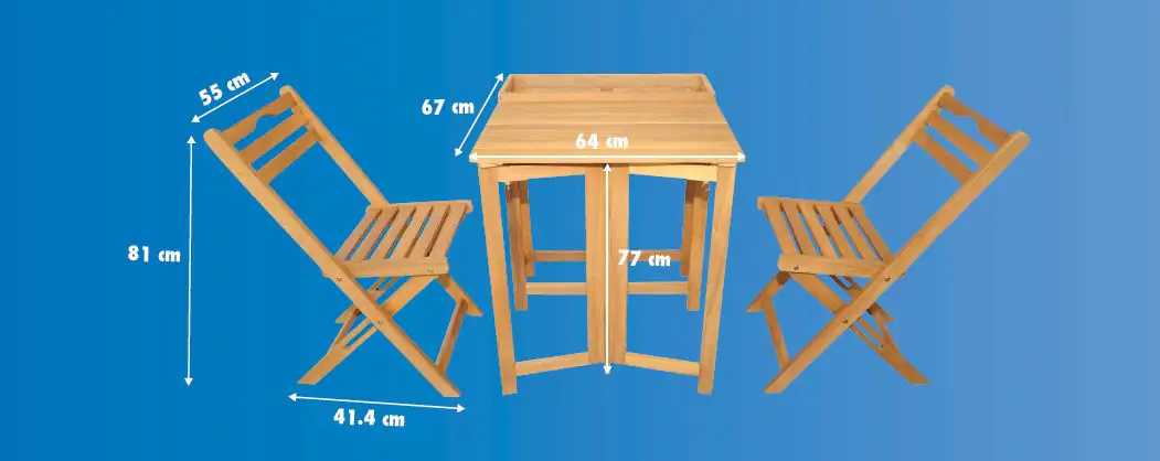 TrendLine Balkonmöbel-Set Alcudia 3 teilig