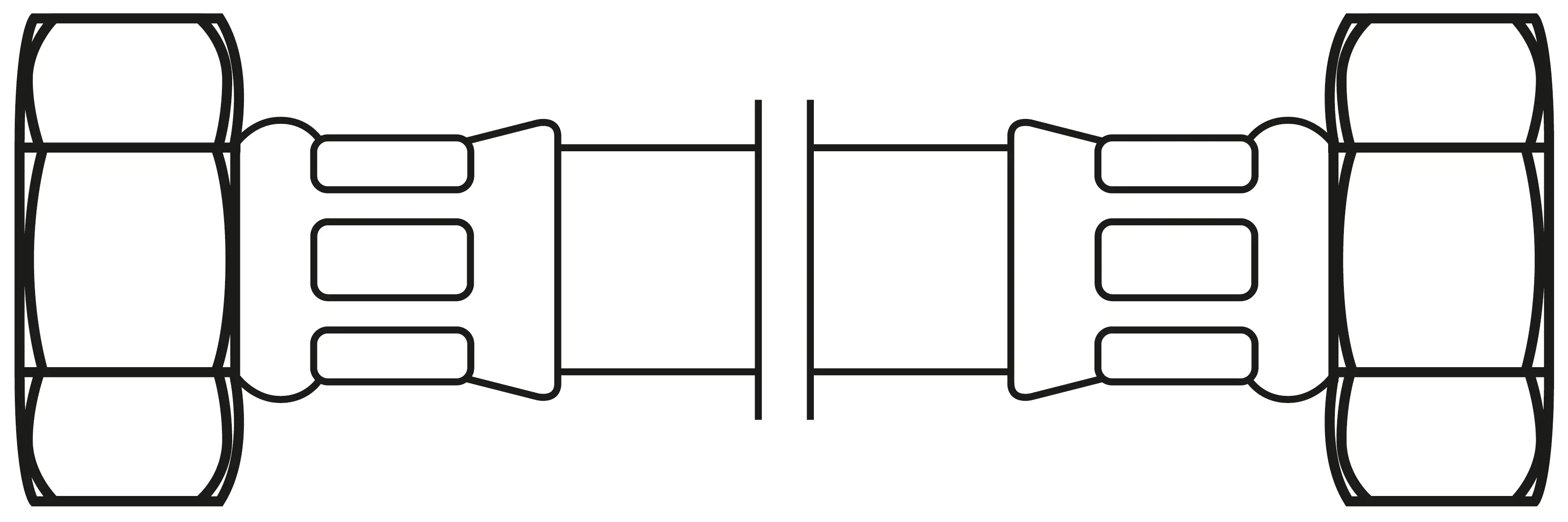 FLEXO Anschlussschlauch 1905 mm (3/4") x 1905 mm (3/4") DN10 100 cm
