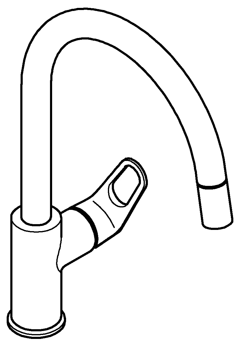 Grohe Küchenarmatur Start Flow verchromt mit herausziehbarer Brause