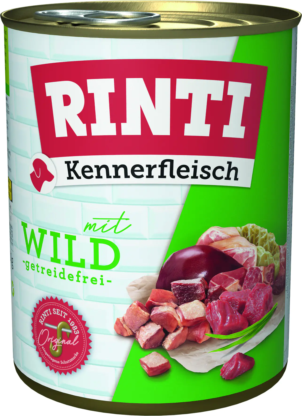 Rinti Kennerfleisch Hundenassfutter Adult getreidefrei 800 g Wild bei Kartonabnahme
