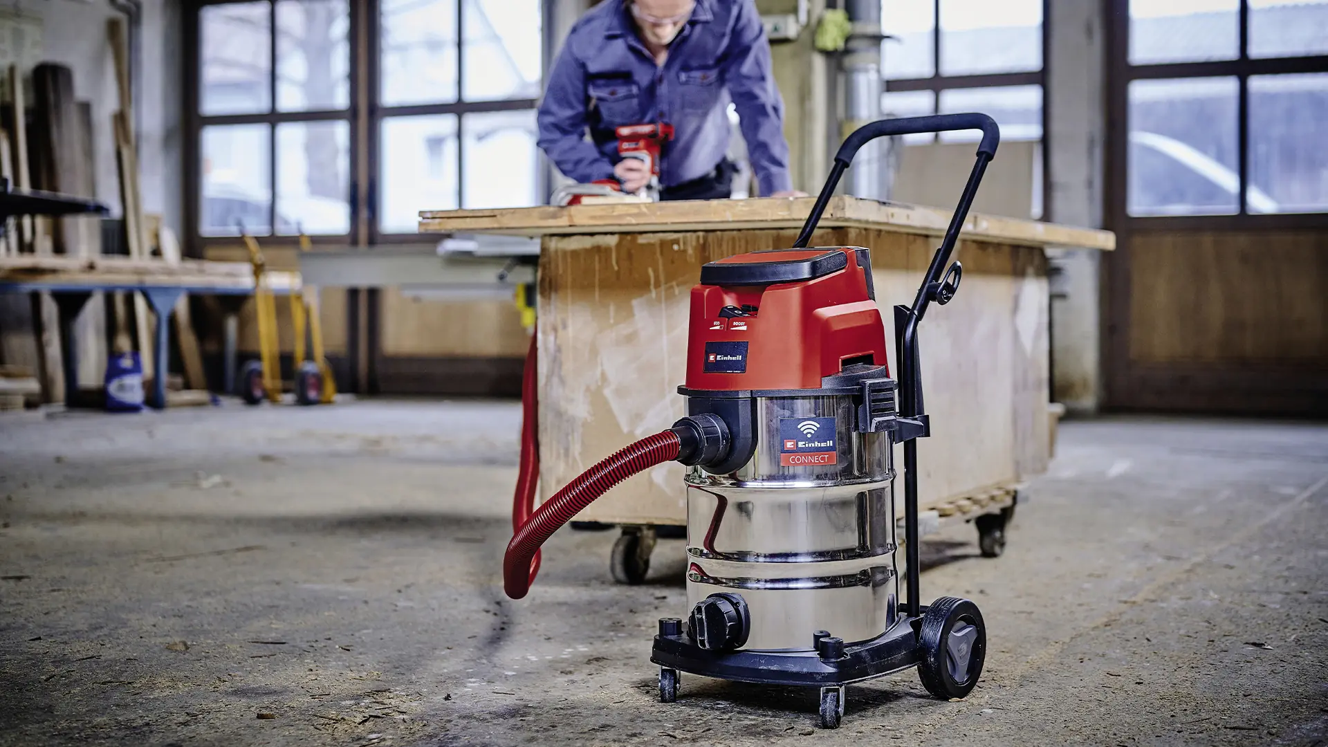 Einhell Professional Akku-Nass-Trockensauger TP-VC 36/30 S Auto Solo 36 V