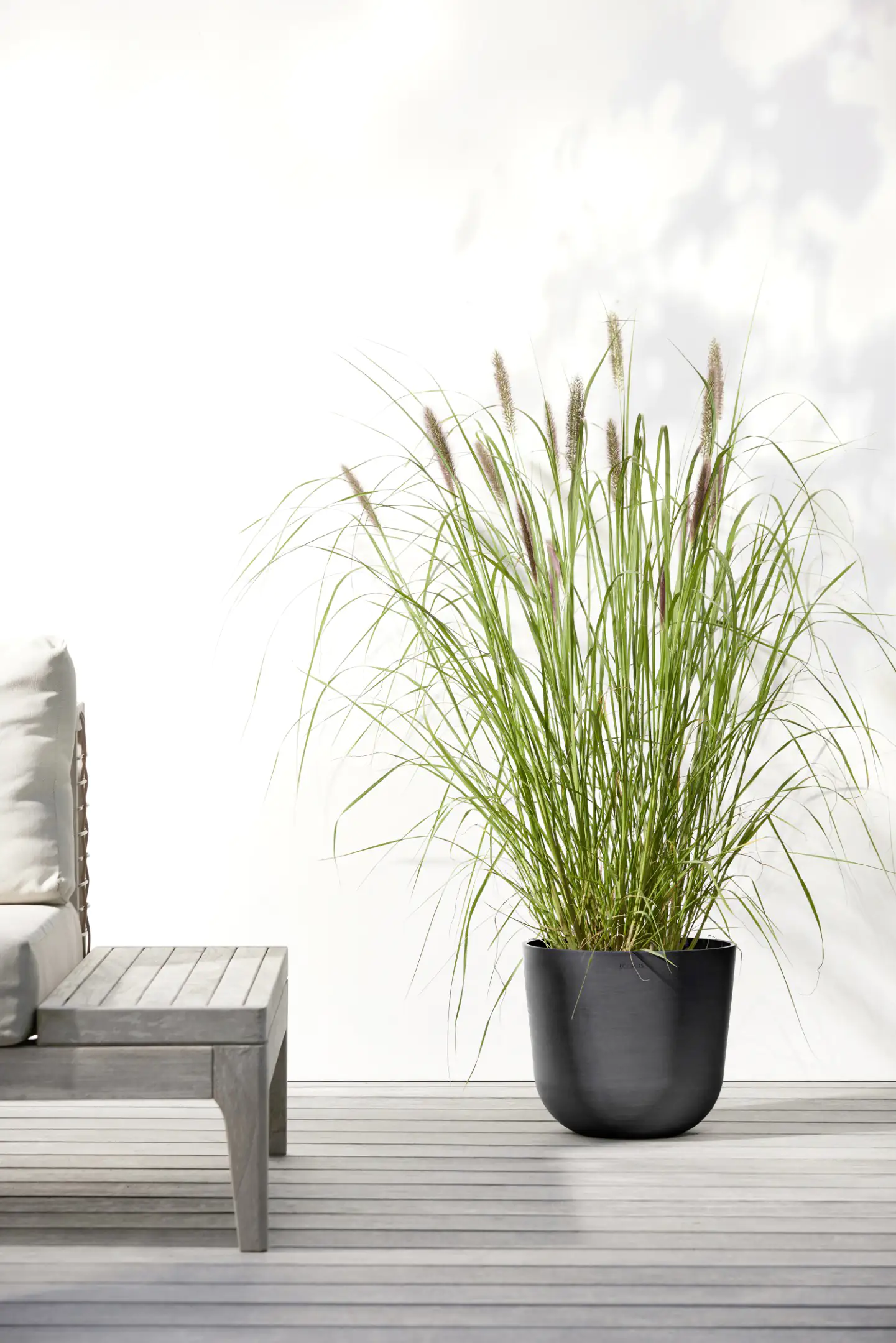Ecopots Pflanztopf Oslo Ø 25 x 21,8 cm dunkelgrau