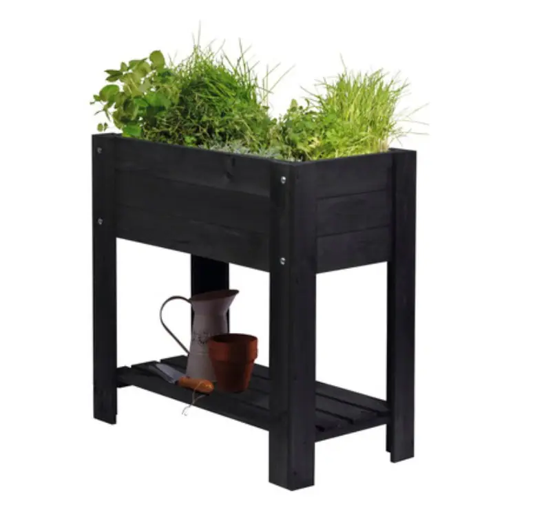 Dobar Hochbeet mit Ablage, anthrazit FSC
