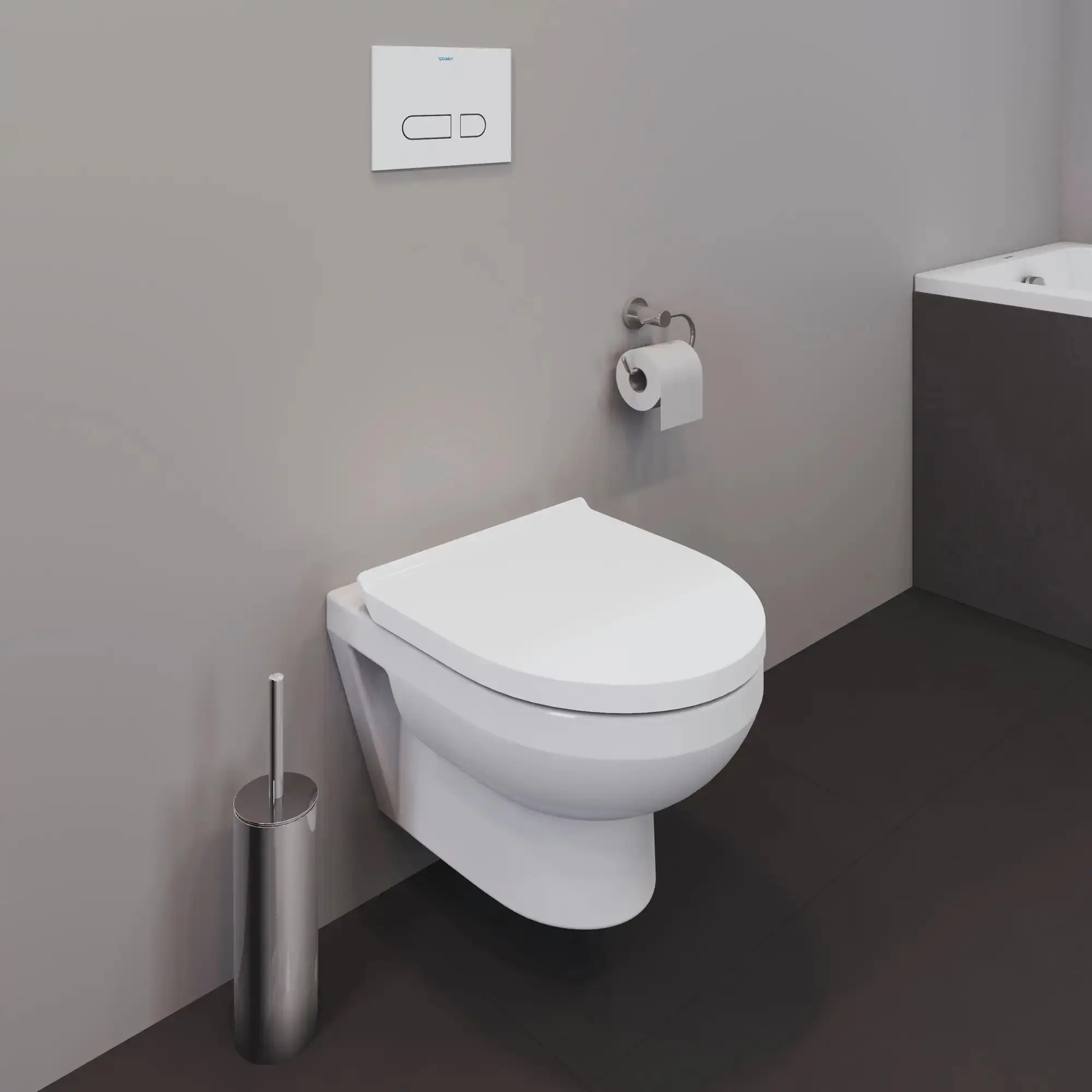 Duravit Wand WC spülrandlos DuraStyle Basic Tiefspüler weiß inkl. WC Sitz