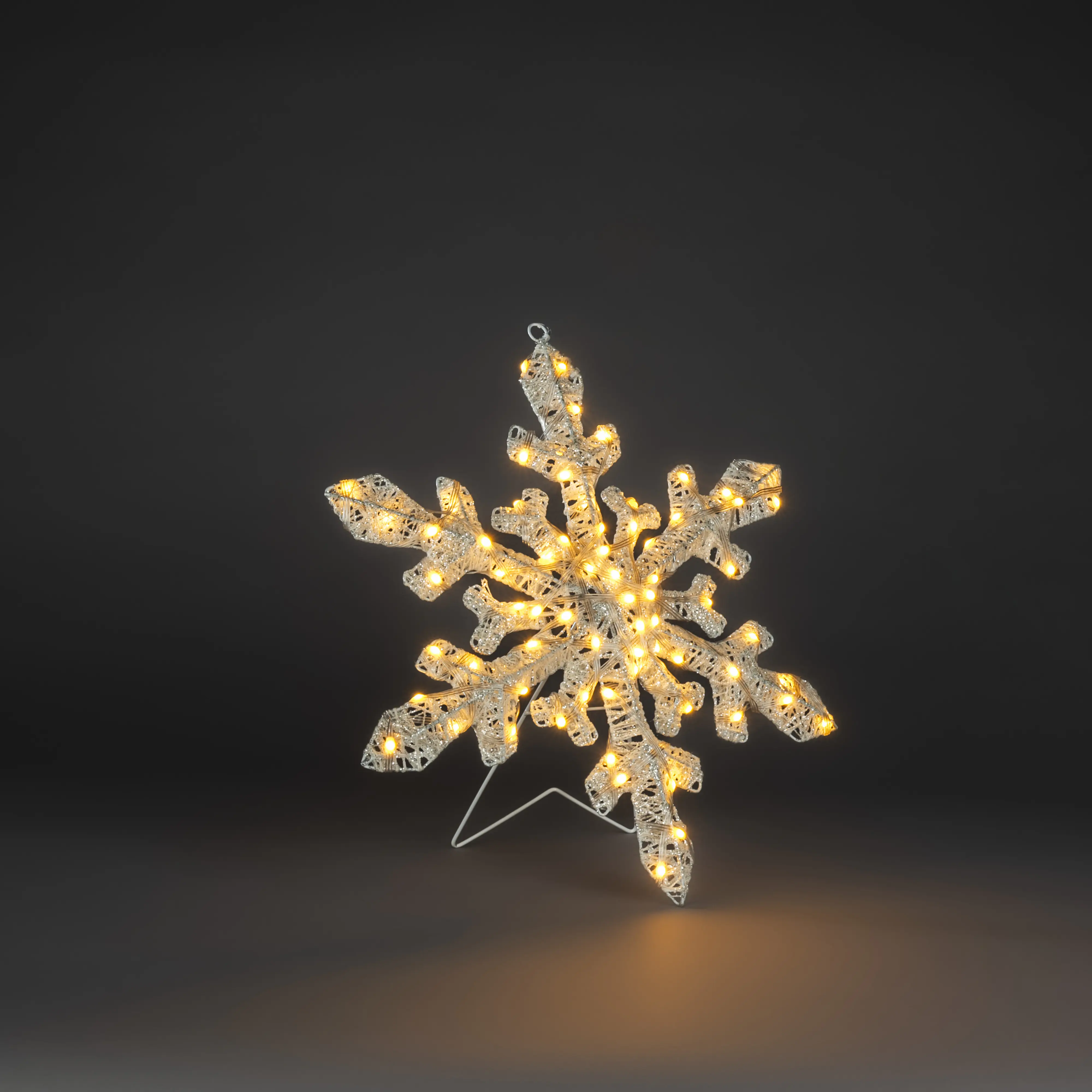 Konstsmide LED Weihnachtsdeko Schneeflocke 40 cm bernstein