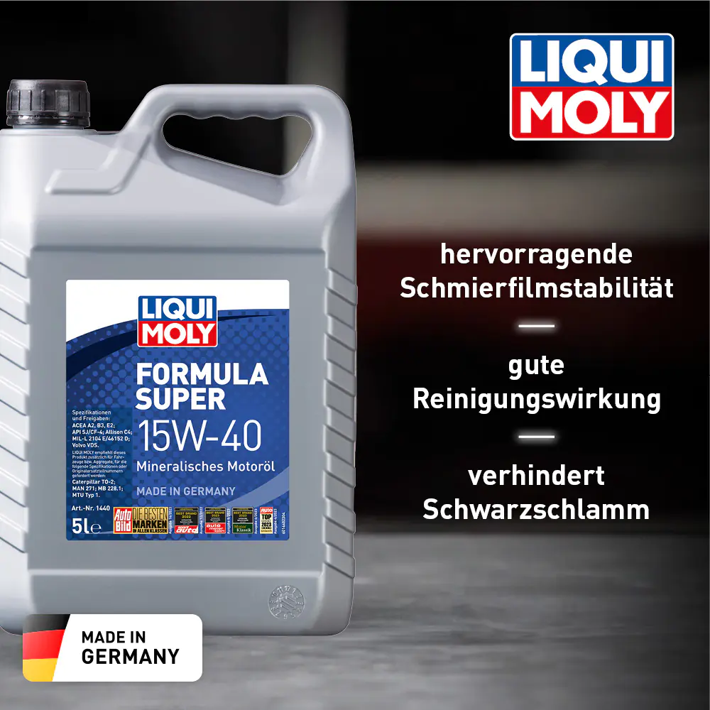 Liqui Moly Motoröl Formula Super 15W-40 Ganzjahresöl 5 L