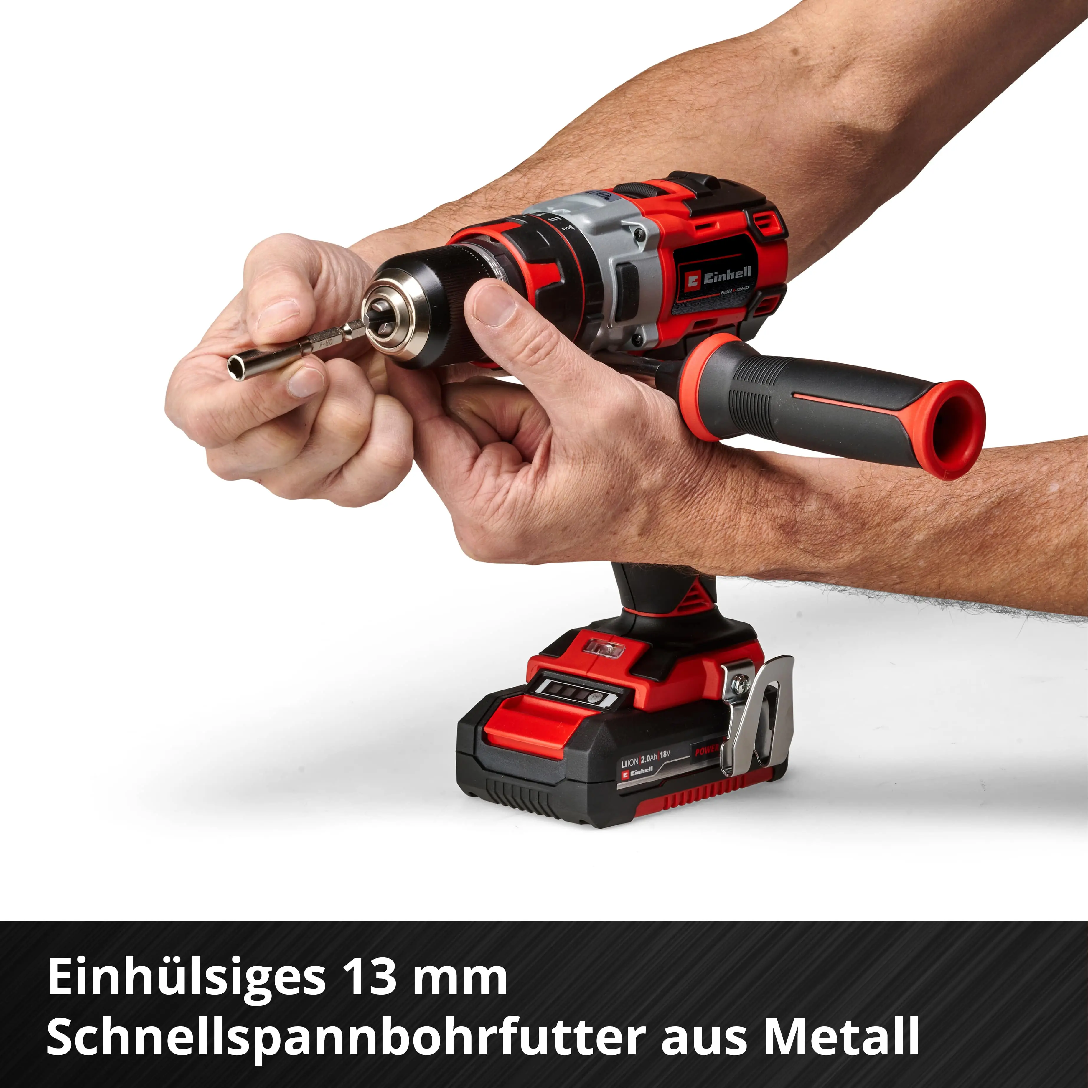Einhell Professional Akku-Schlagbohrschrauber TP-CD 18 Li-i BL Set 2 Ah