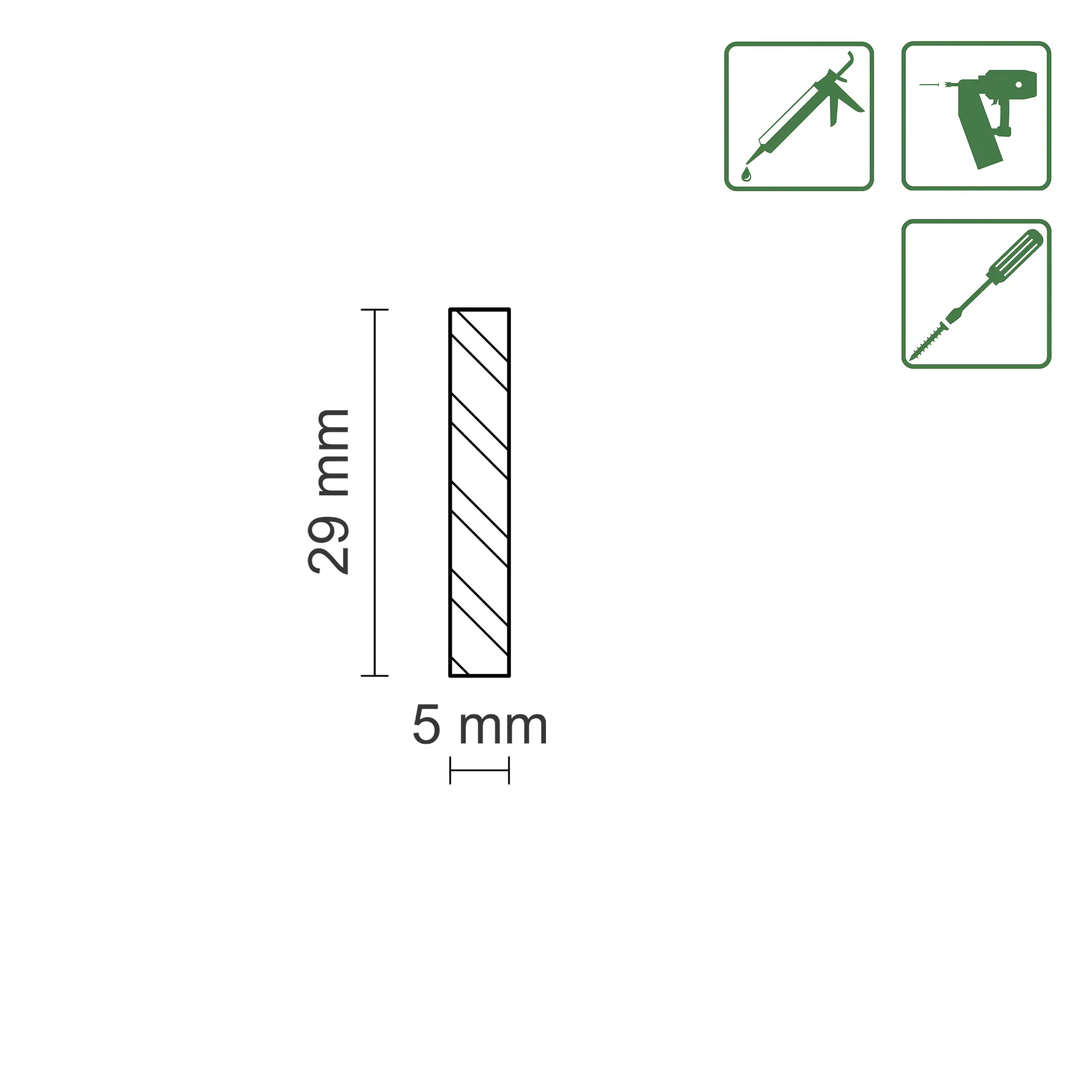 FN Neuhofer Flachleiste 95 cm 29 x 5 mm Buche