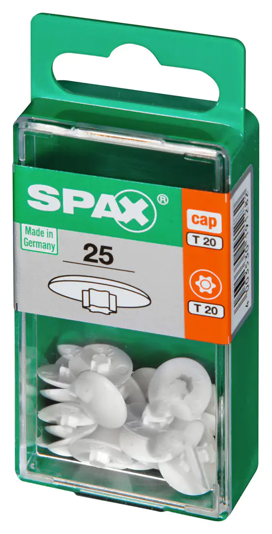 Spax Abdeckkappen weiß zum stecken - 25 Stk.