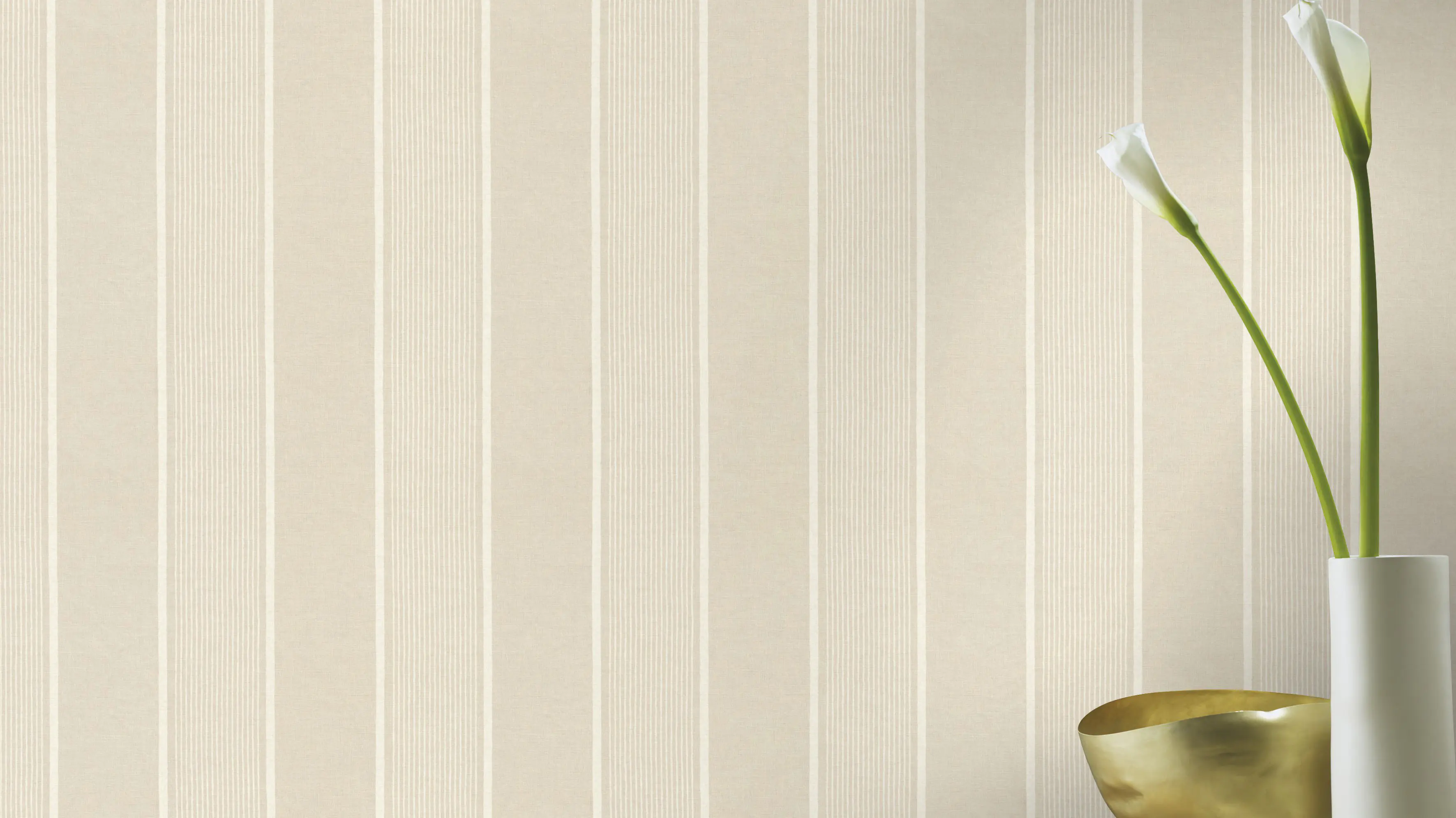 Rasch Vliestapete 463910 Selection Streifen beige-creme, 10,05 x 0,53 m