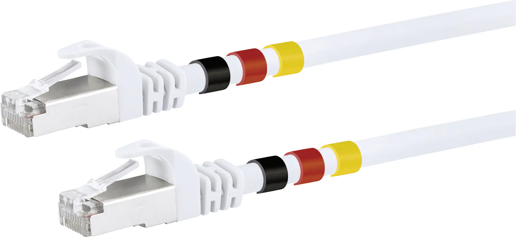 Schwaiger Netzwerkkabel CAT7 2x 3 Farbringe 1 m