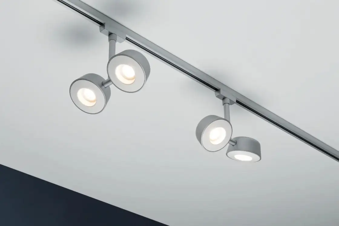 Paulmann URail LED Schienen-Basisset Spot Pellet weiß 19 cm 10,8 W