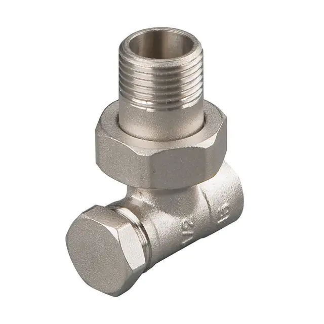 Cornat sanicomfort Heizkörperverschraubung 15 mm x 1/2", Eckform,vernickelt
