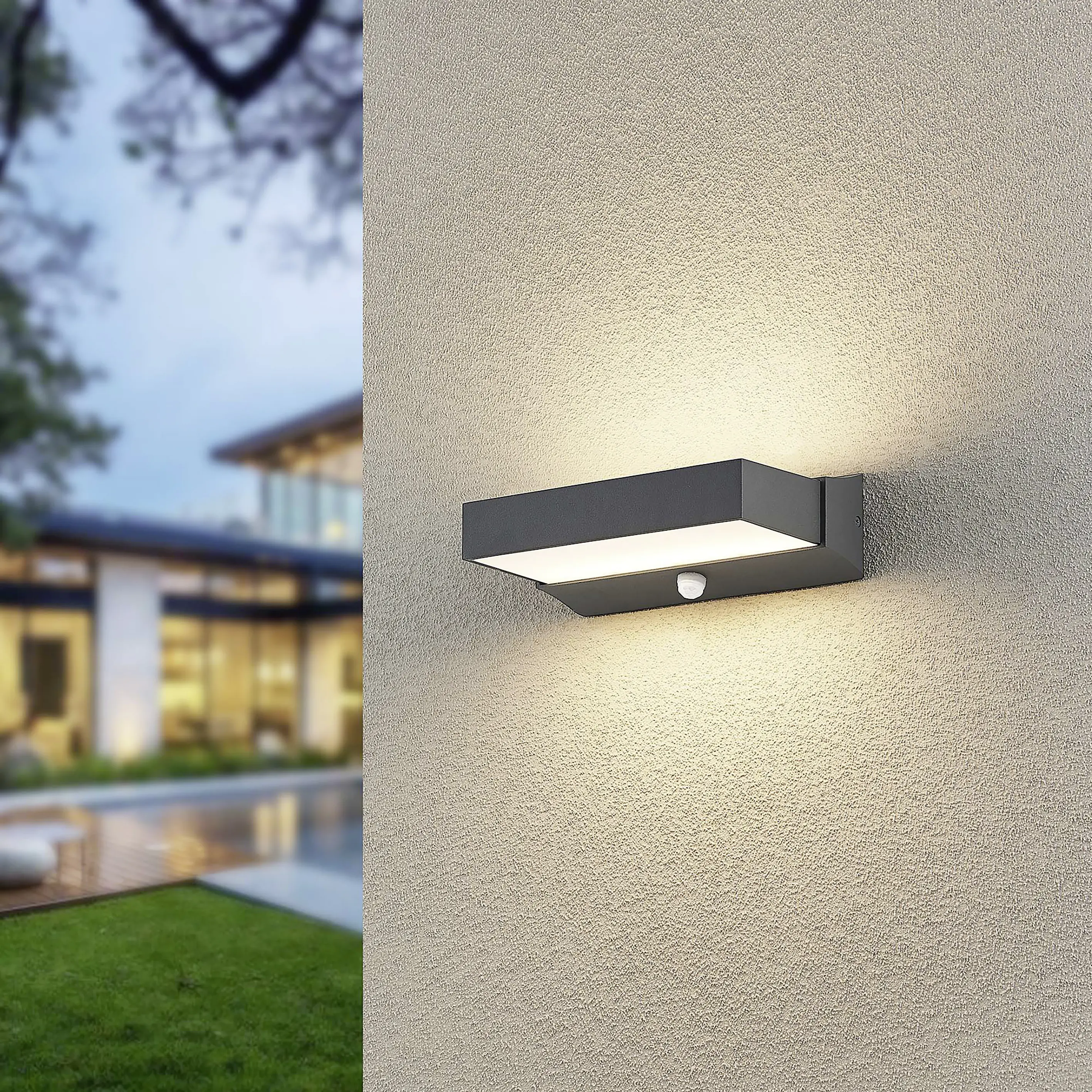 Trio Leuchten LED Außen-Wandleuchte Cuando anthrazit Up- & Downlight