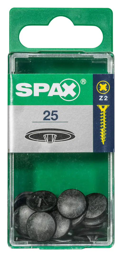 Spax Abdeckkappen schwarz zum stecken - 25 Stk.