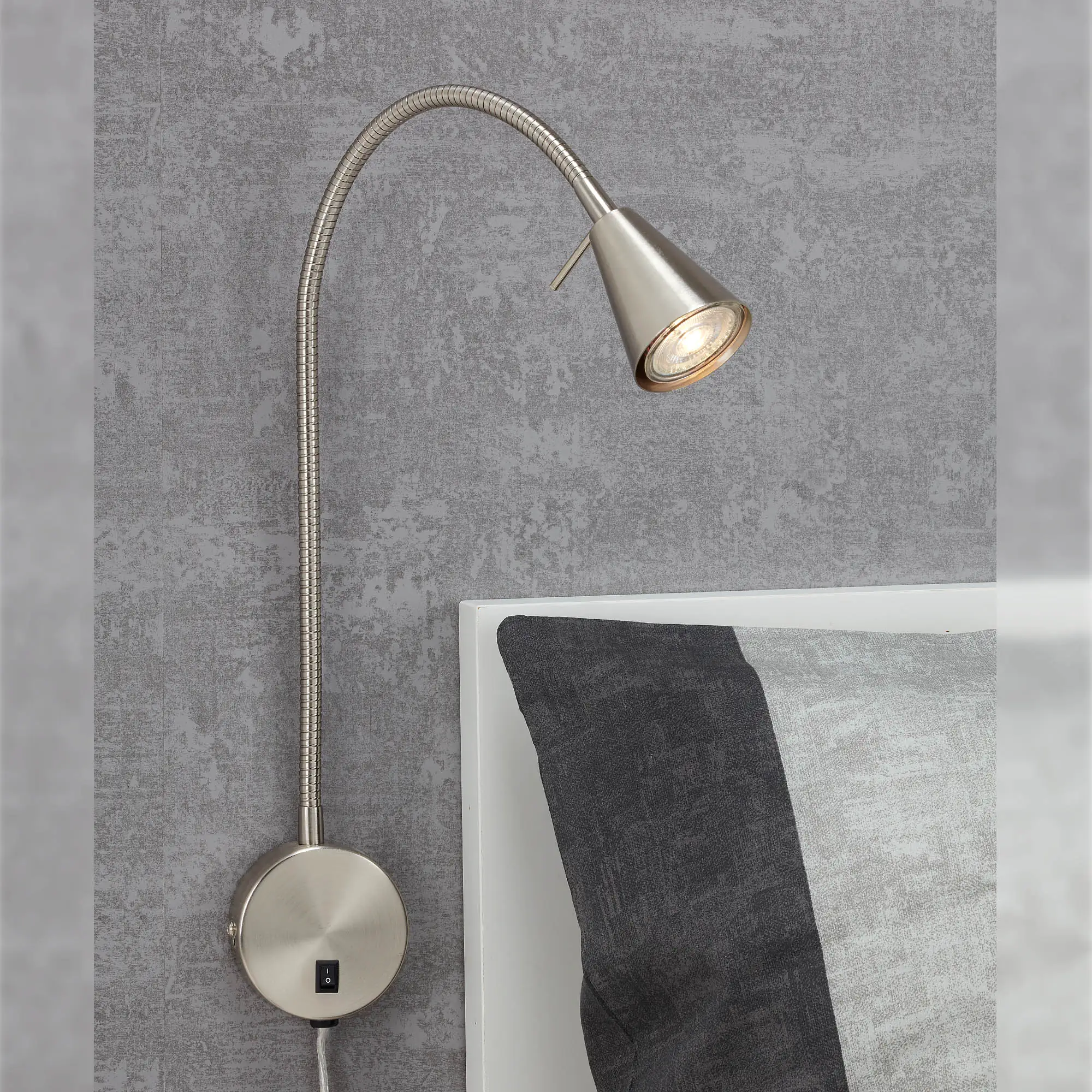 Briloner LED Wandleuchte Comfort Light GU10 nickel matt 20,5 cm 5 W