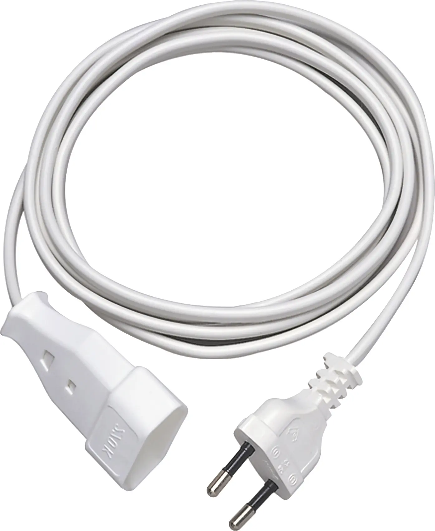 REV Verlängerungskabel Innen 3 Meter H03VVH2-F, weiß, Flachstecker