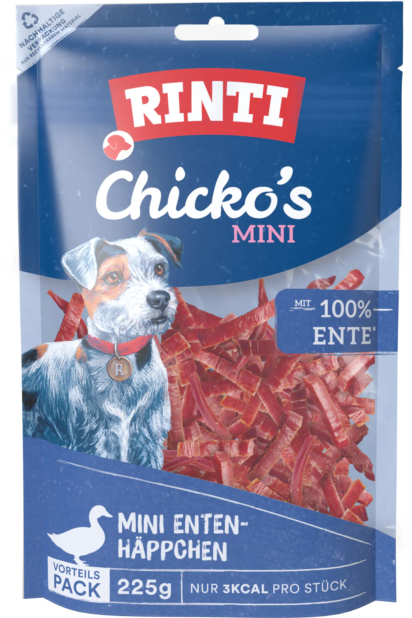 Rinti Chicko Mini Hundesnack Ente -Vorratspack 225 g