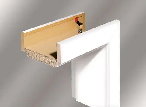 Borne Zarge Dekor weiß 86 cm DIN links