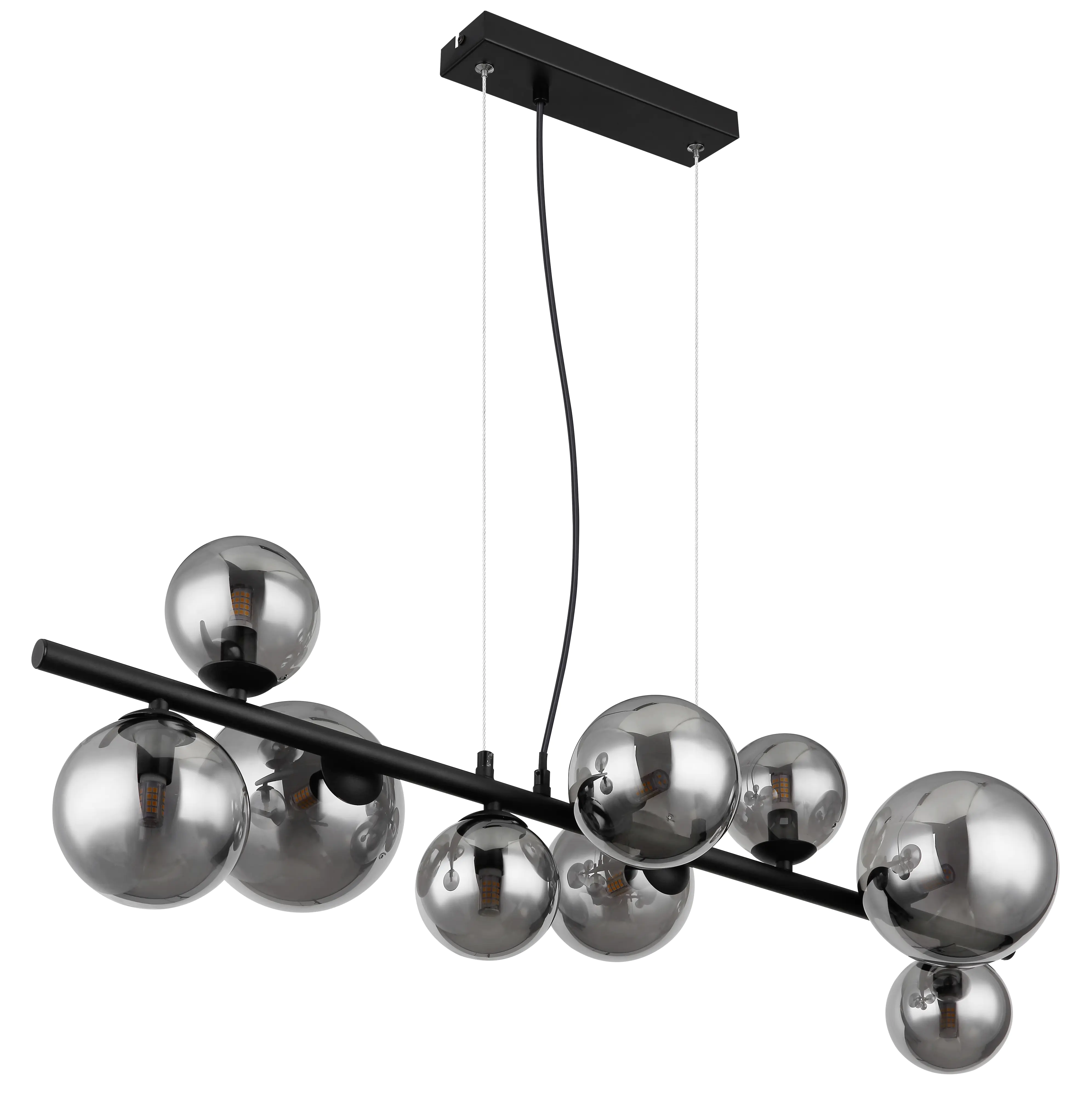 Globo 9er Hängeleuchte Riha schwarz 86 x 36 cm 9 x G9 LED, 3 W