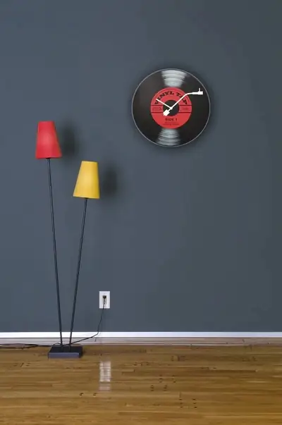 Nextime Wanduhr Vinyl Tab Ø 43 cm