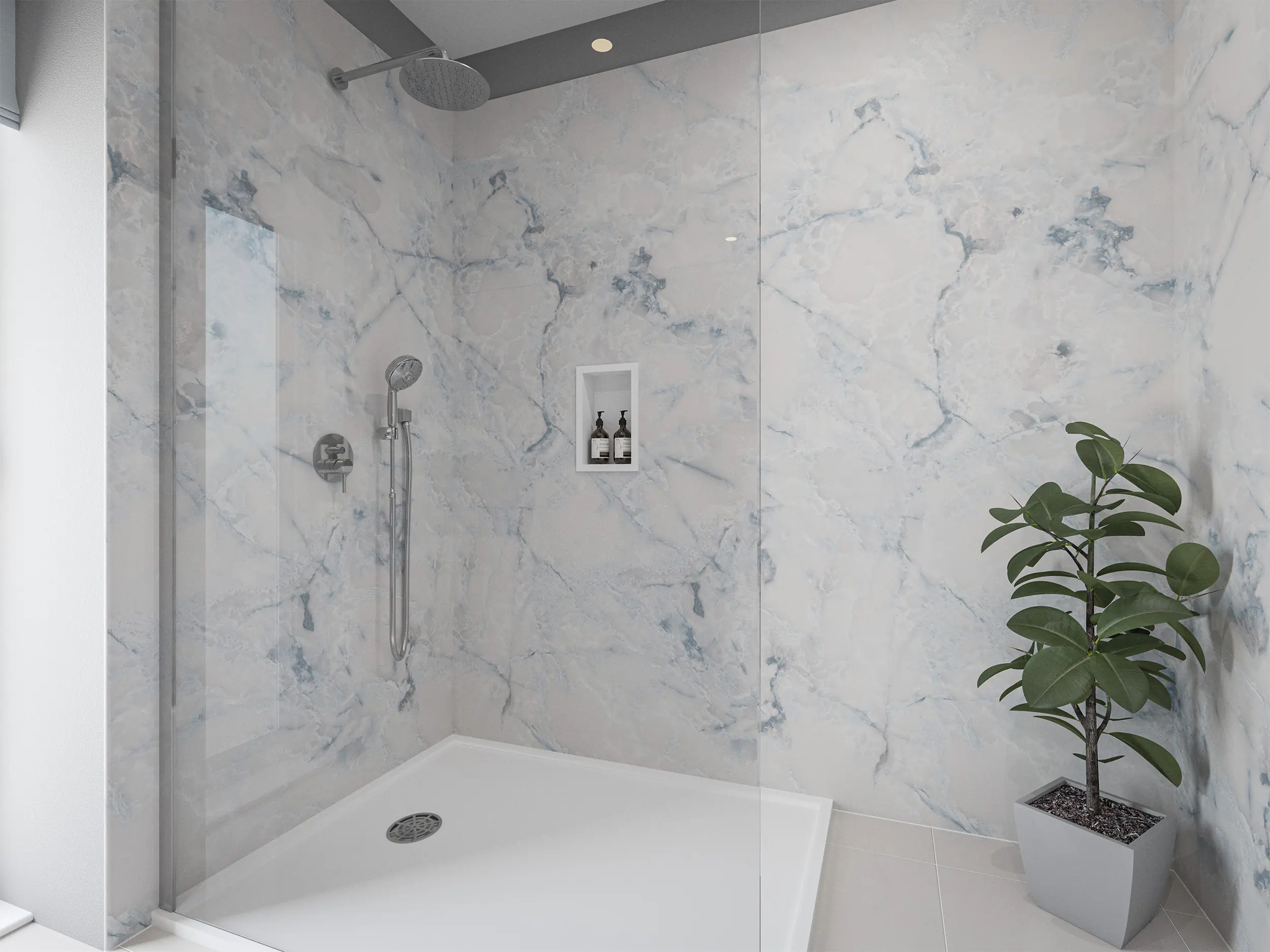 Wetwall Elite Wandpaneel  Onyx Oro 16 x 242 cm mit abgerundeter Abschlusskante