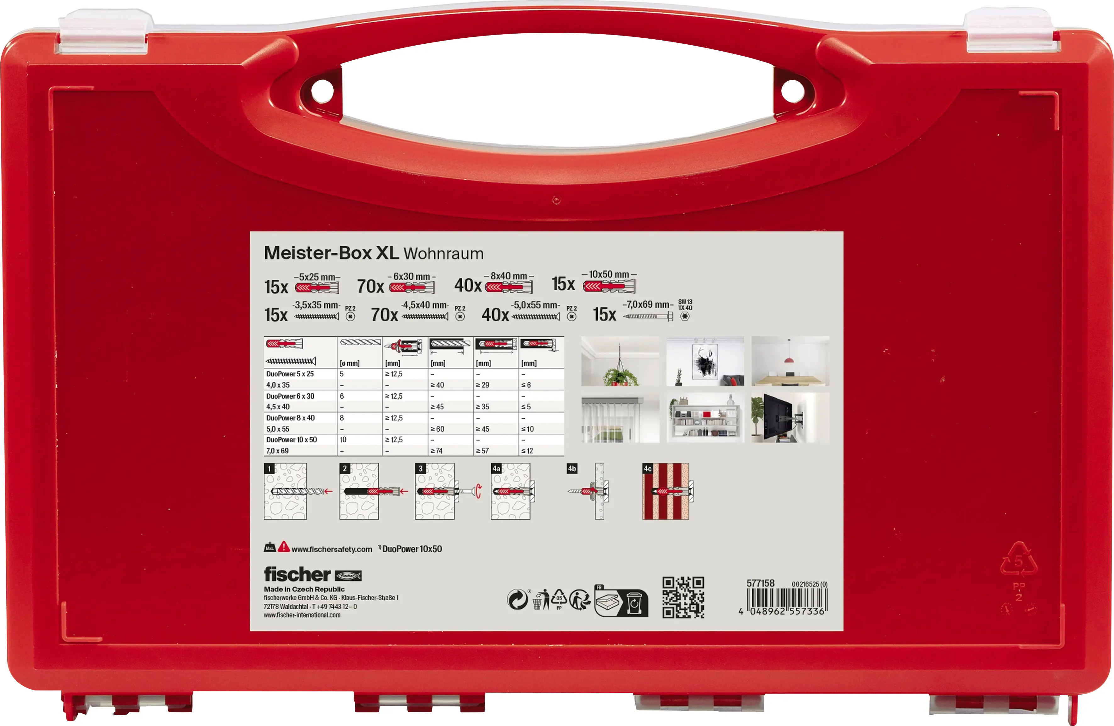 fischer Meister-Box XL Wohnraum + Schrauben - 280 Teile