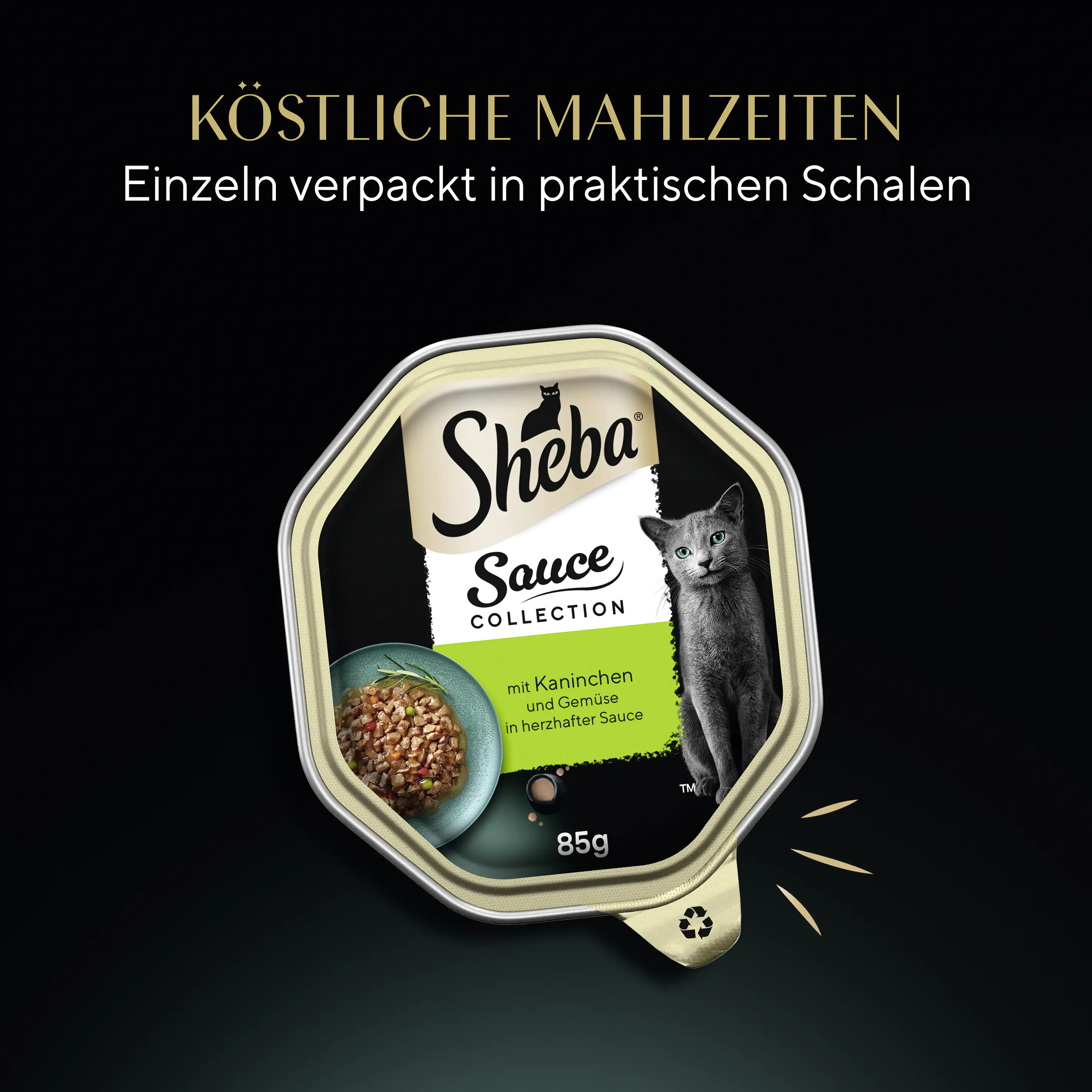 Sheba Sauce Collection Katzennassfutter Adult 85 g Kaninchen & Gemüse