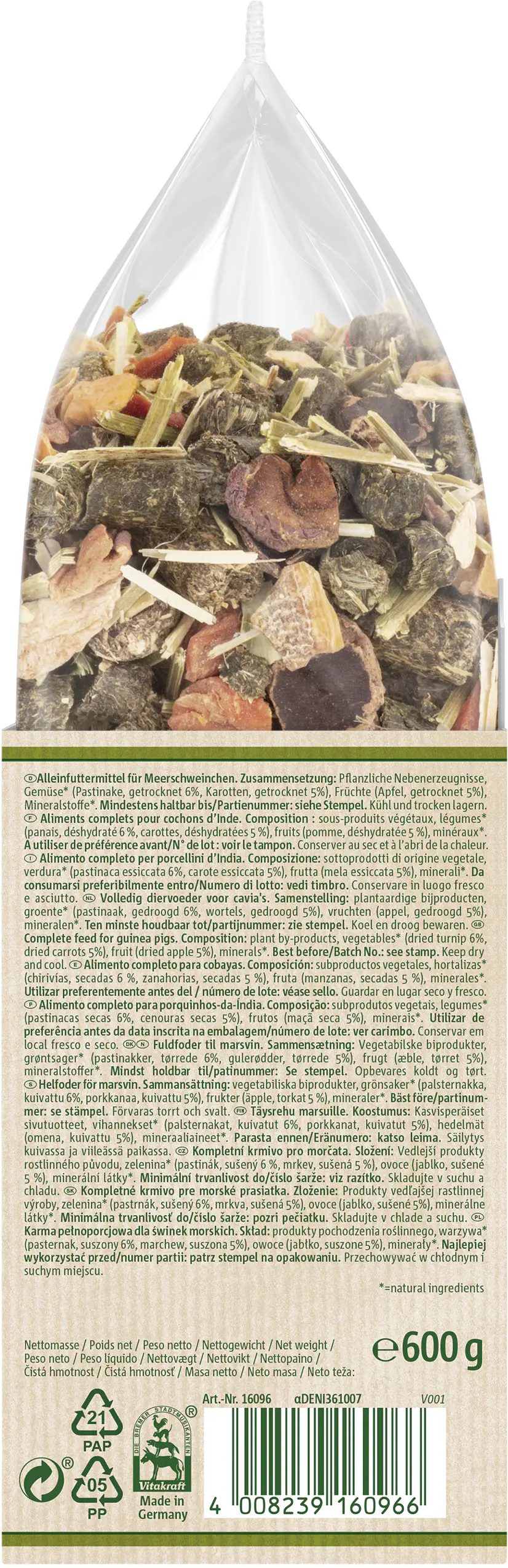 Vitakraft V.Verde NatureDinner Gemüse 600 g