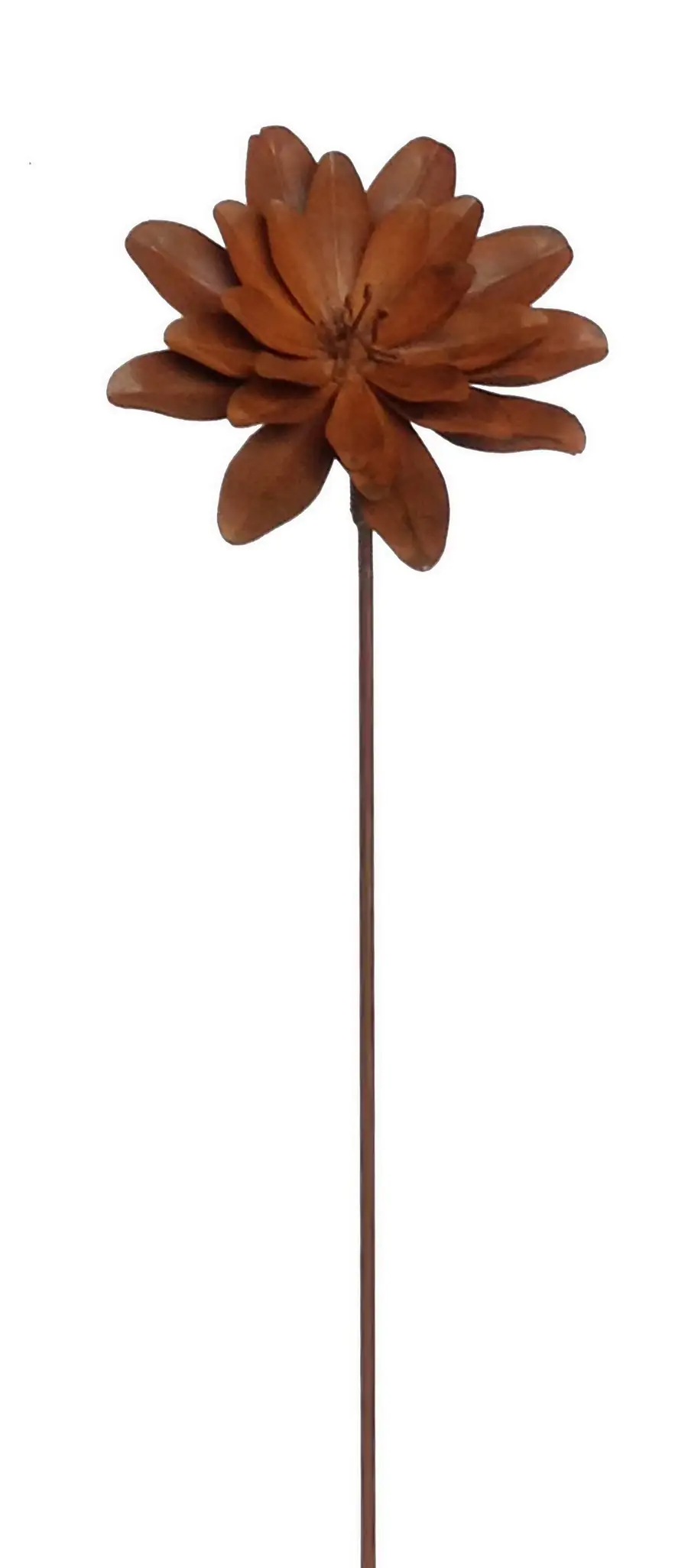 TrendLine Gartenstecker Blume Metall 90 x 15,5 cm Rostoptik