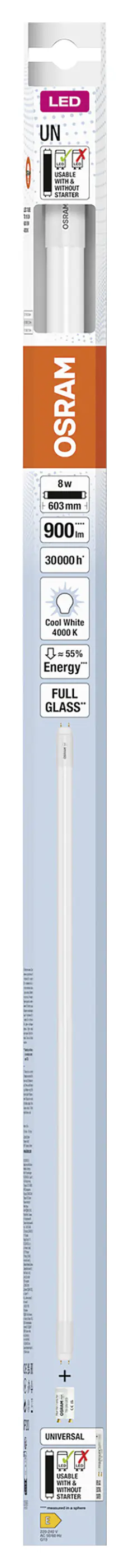Osram LED Röhre 60 cm G13 8 W neutralweiß