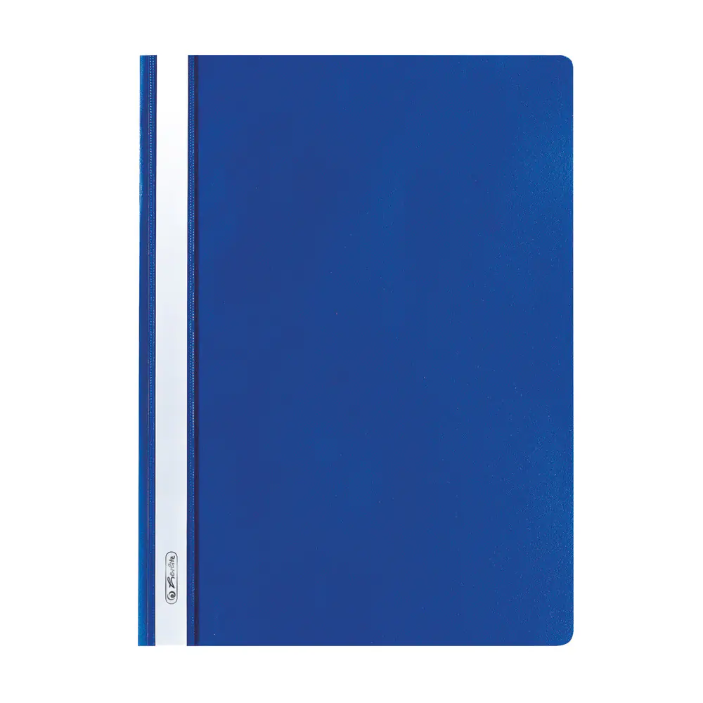 herlitz Schnellhefter A4 PP transparenter Vorderdeckel blau