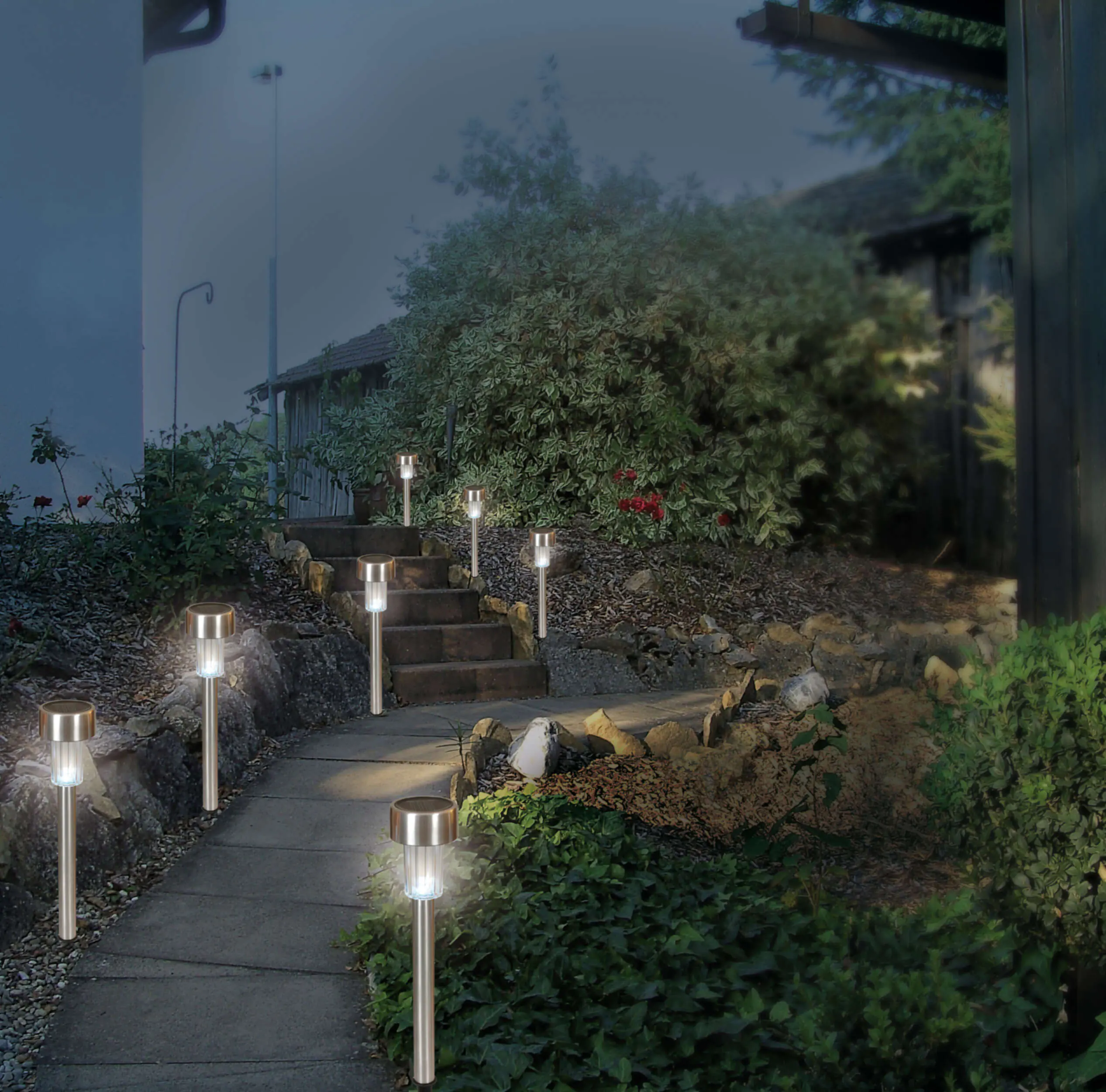 Light & More LED Erdspiess Solar mit Ein- und Ausschalter