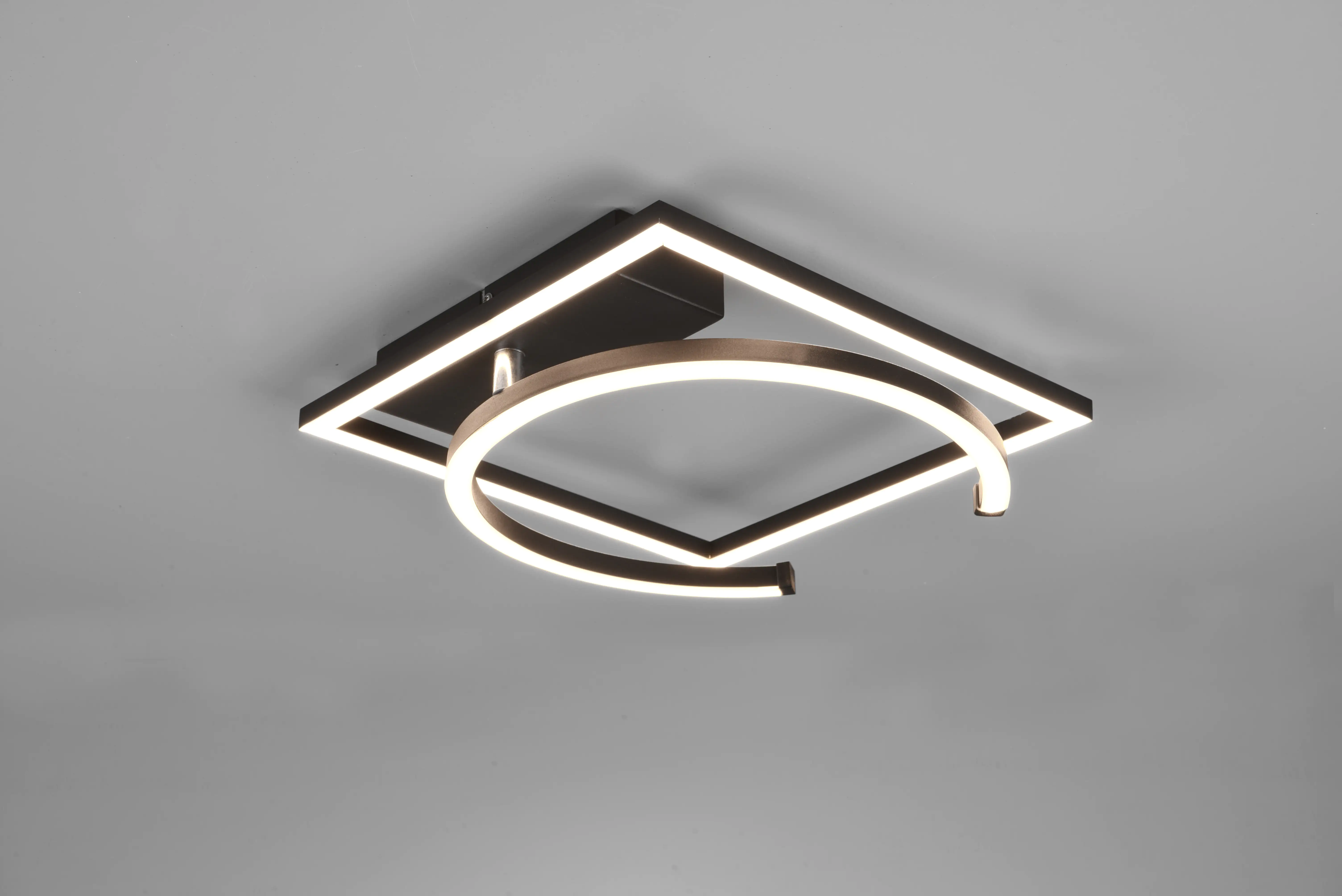 Reality Leuchten LED Deckenleuchte Pivot schwenkbar, schwarz matt