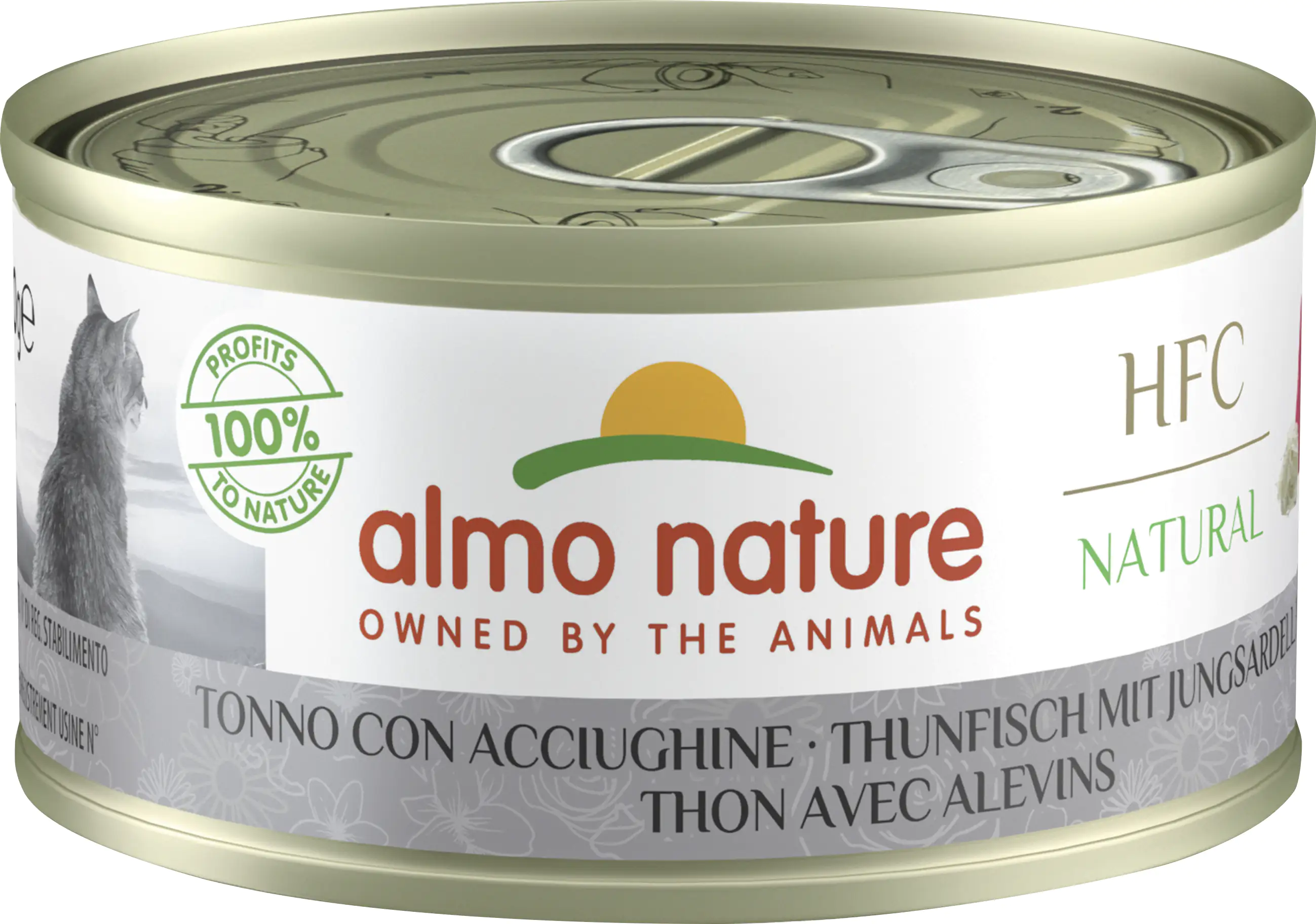Almo Nature HFC Natural Katzennassfutter glutenfrei 70 g Thunfisch & Jungsardellen