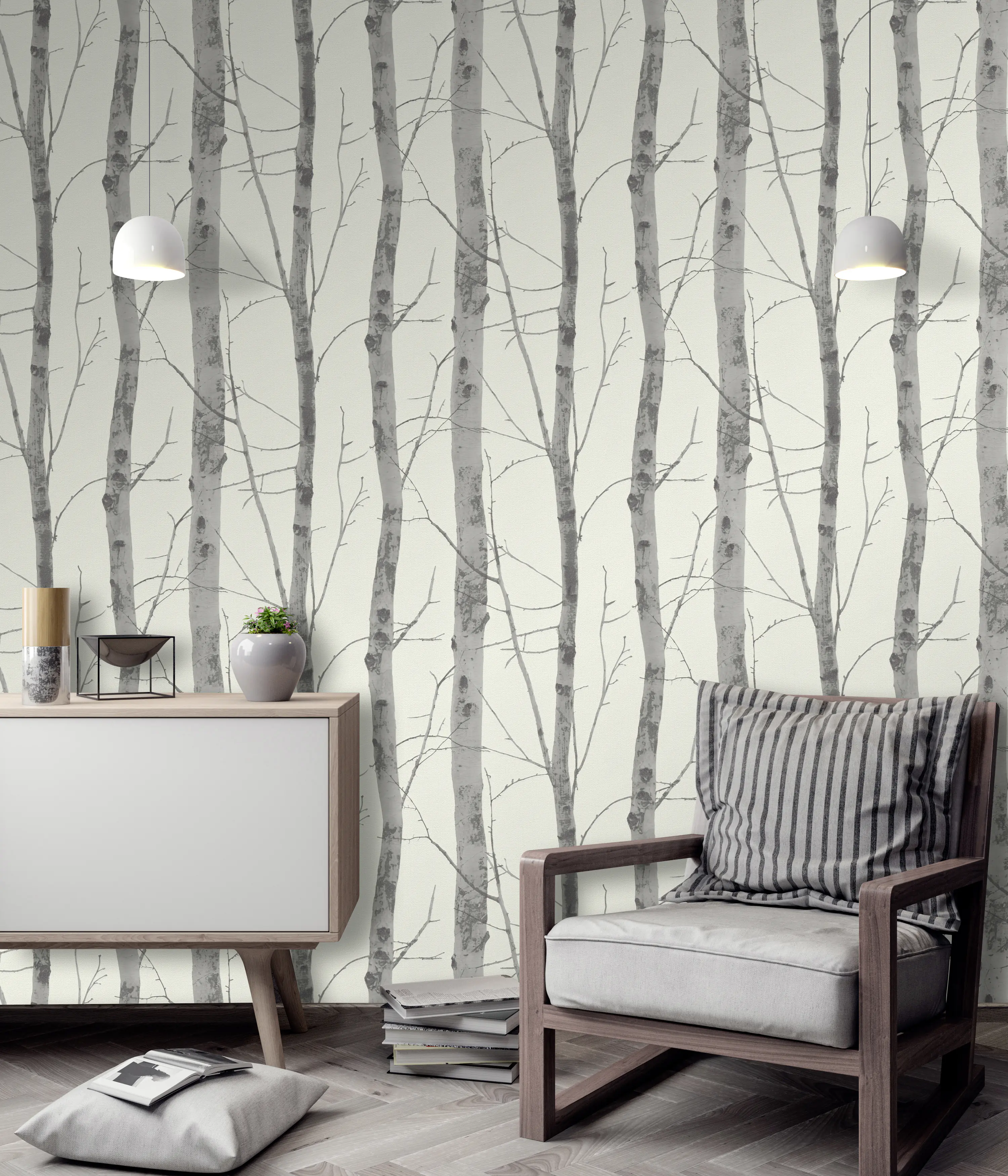 Erismann Vliestapete 5433-47, Instawalls,  Natur anthrazit, 10,05 x 0,53 m