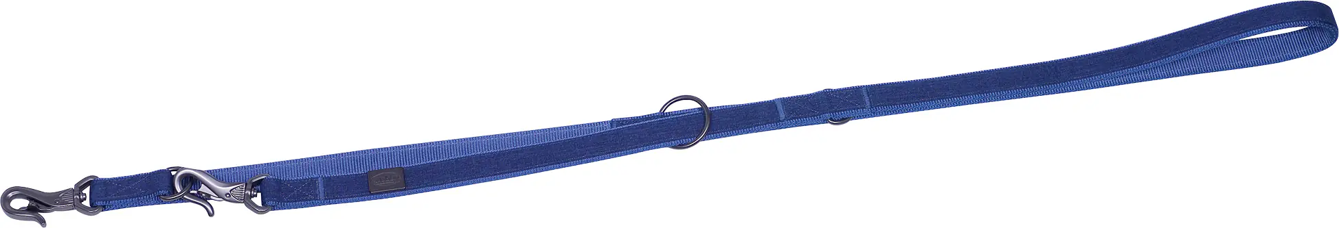 Nobby Führleine Linen Deluxe blau 200 cm
