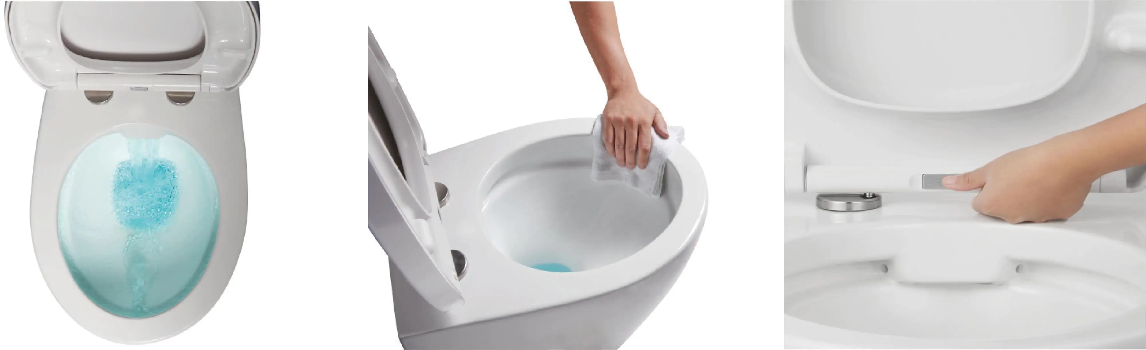 Primaster Wand WC spülrandlos Lucia Tiefspüler weiß inkl. WC Sitz