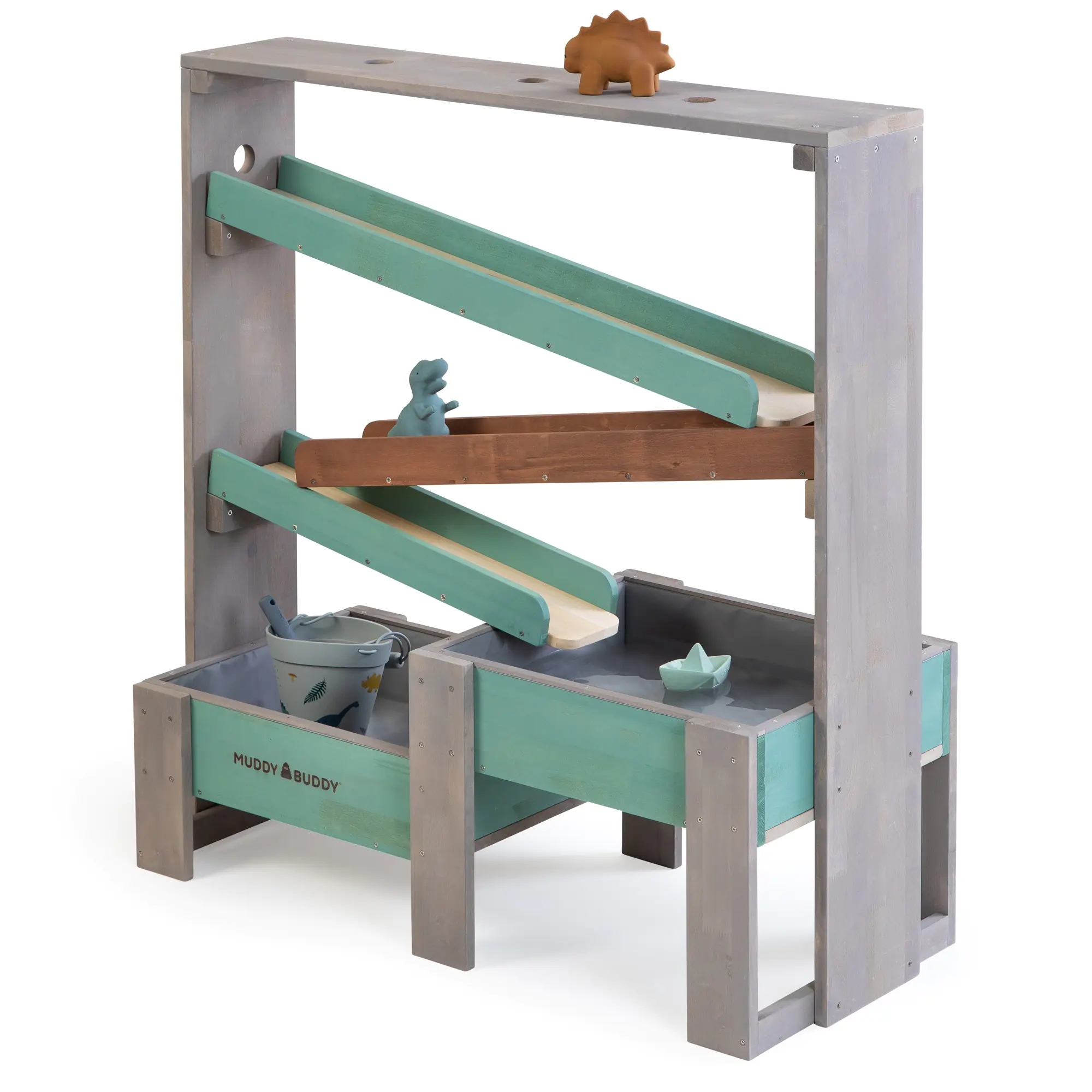 Muddy Buddy Wasserbahn Aqua Tower warmgrau-salbei 101 x 44 x 105 cm