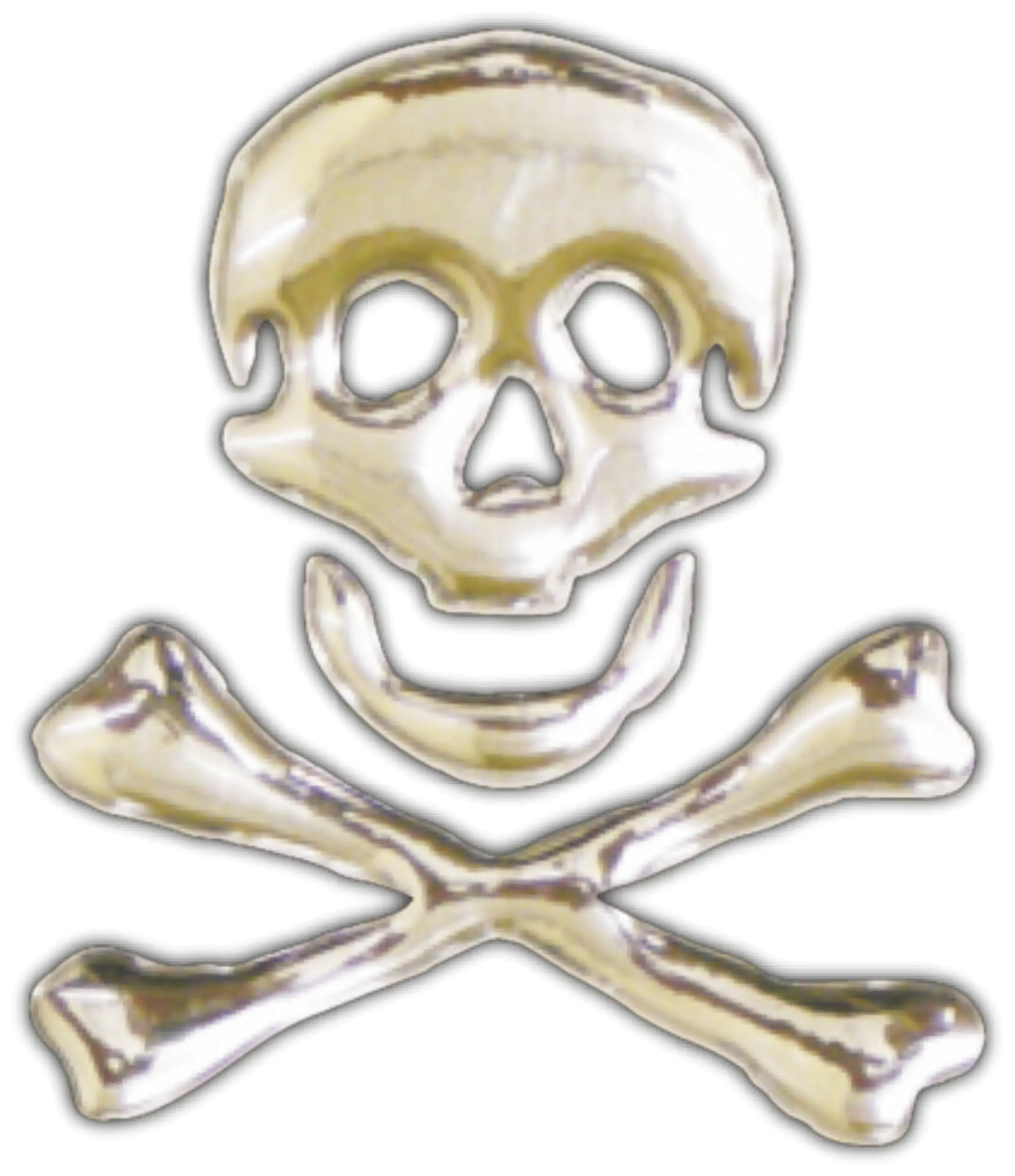 Hermann Schütz 3D-Chrome-Sticker Skull 45x40mm