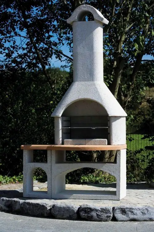 Buschbeck Grillkamin Bozen weiß 210 x 117 x 64 cm